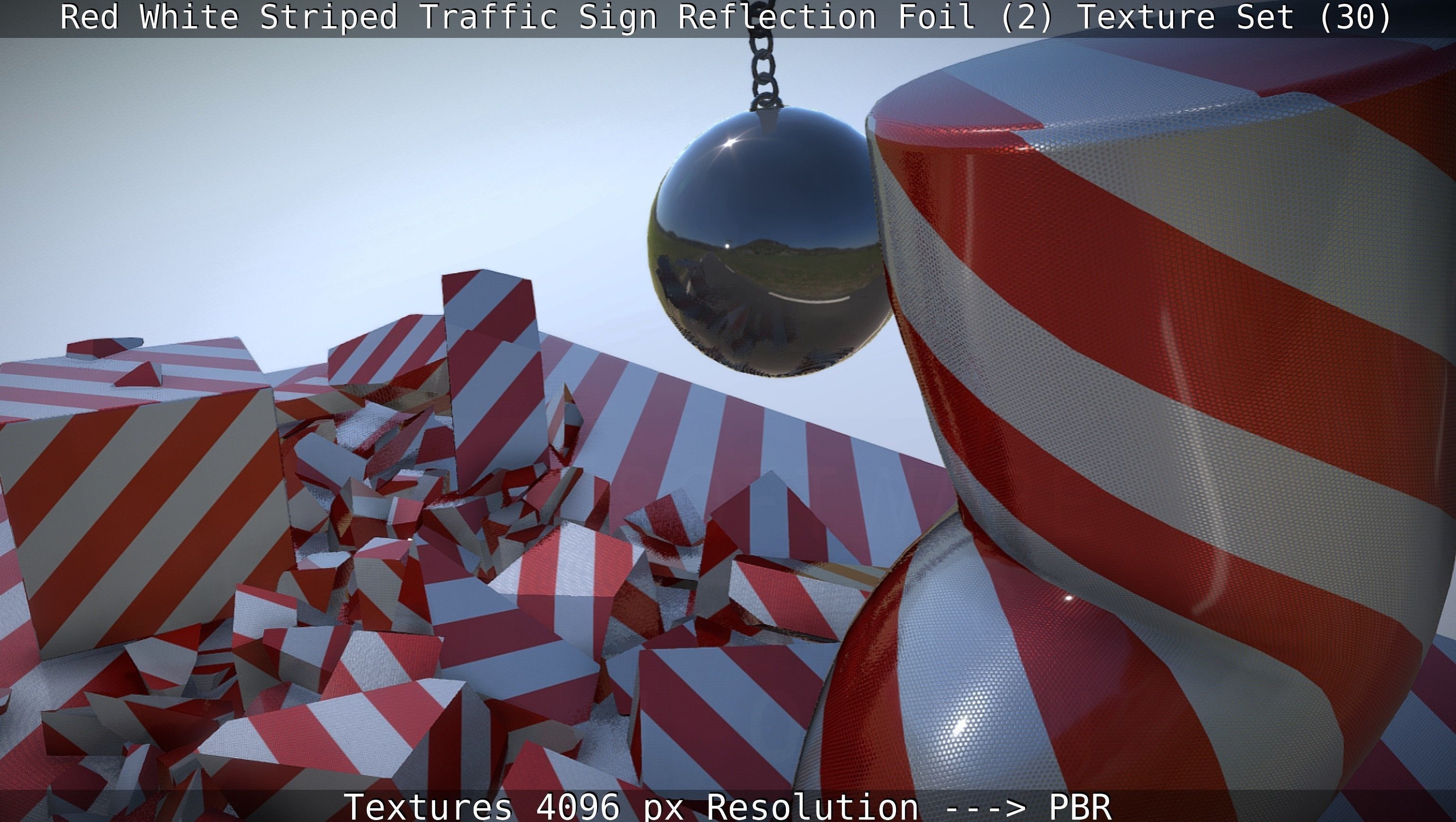 Traffic Reflection Foil 2 Texture Set 30  Low-poly 3D model_70