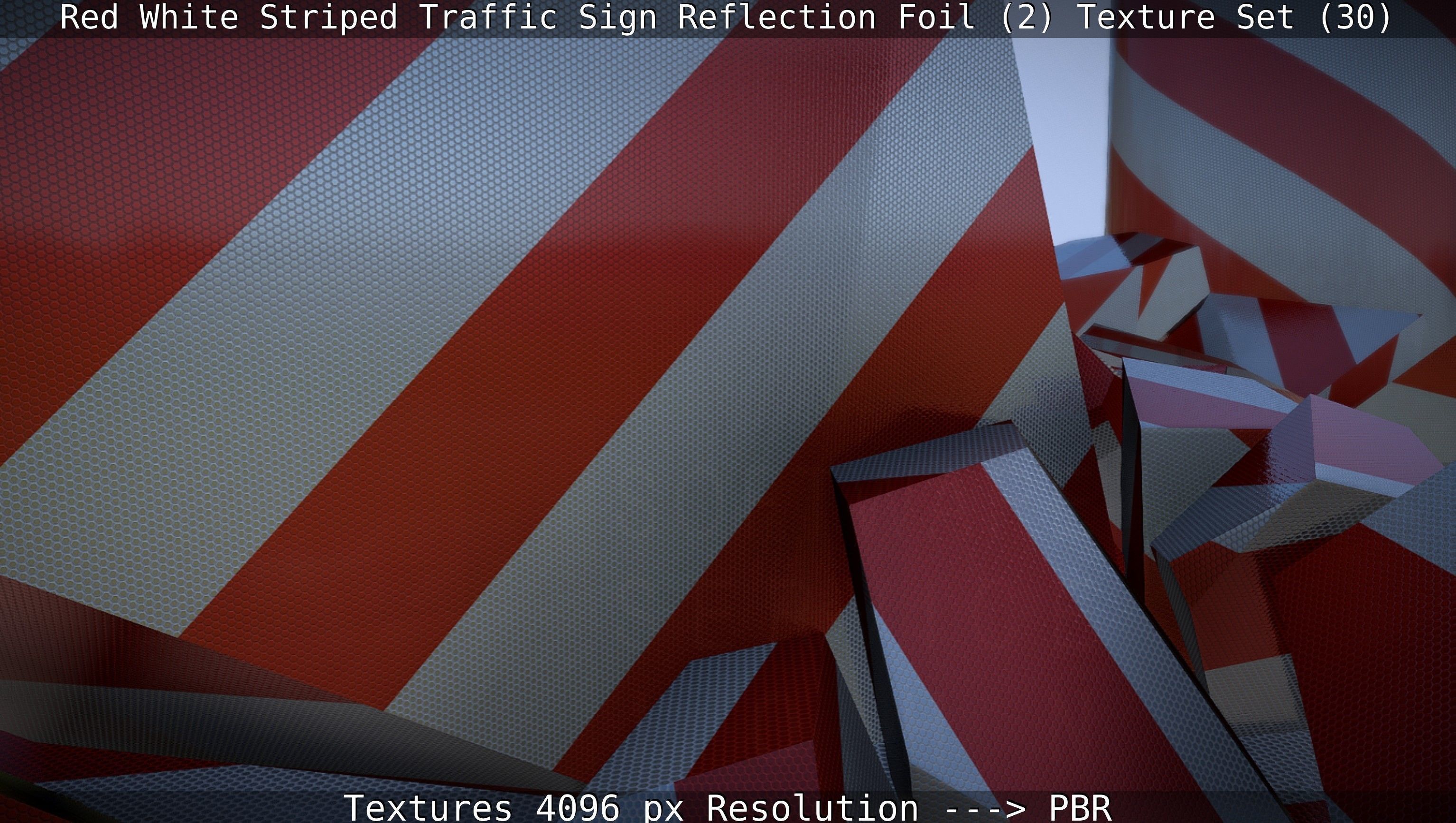 Traffic Reflection Foil 2 Texture Set 30  Low-poly 3D model_23