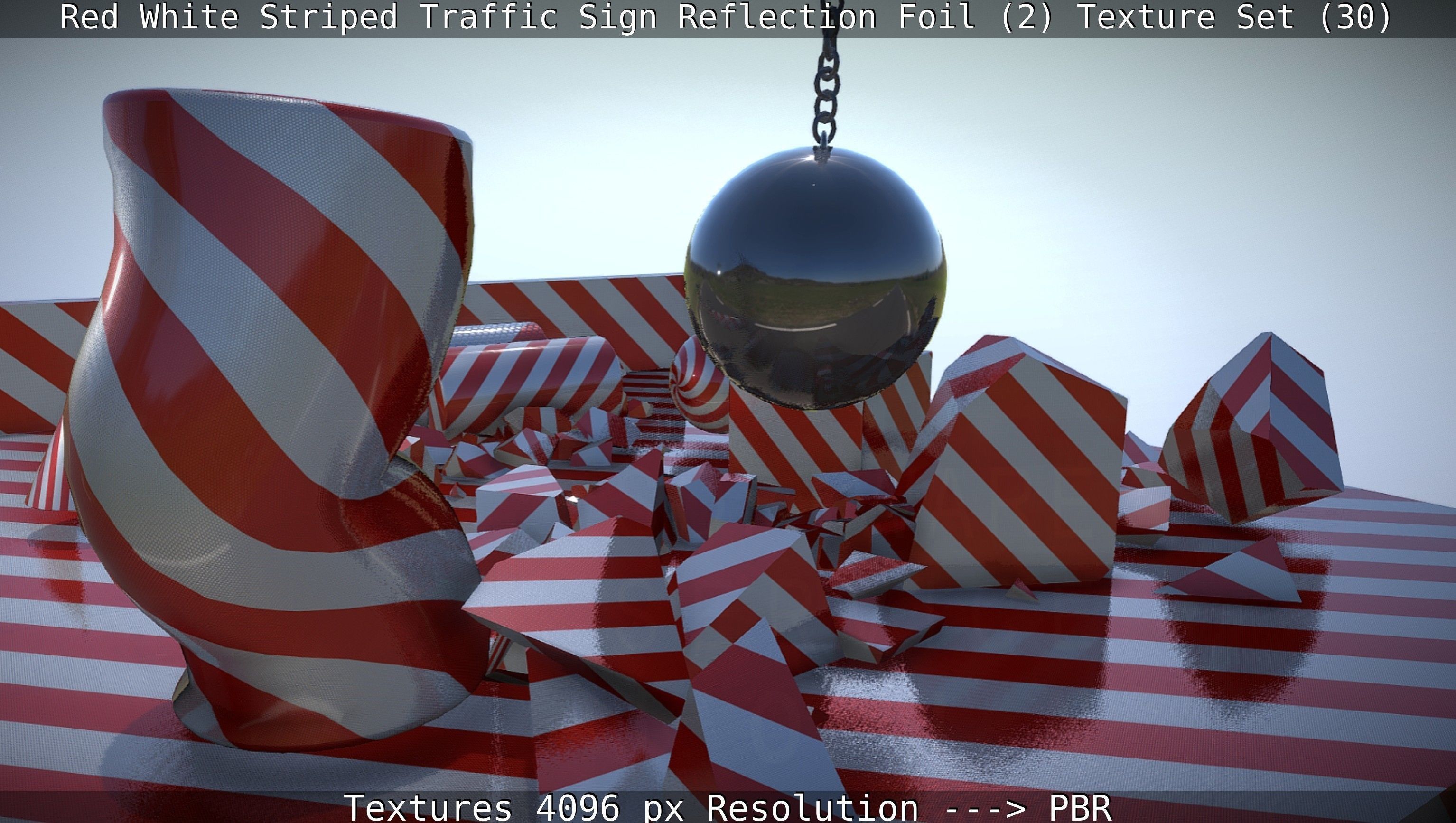 Traffic Reflection Foil 2 Texture Set 30  Low-poly 3D model_56