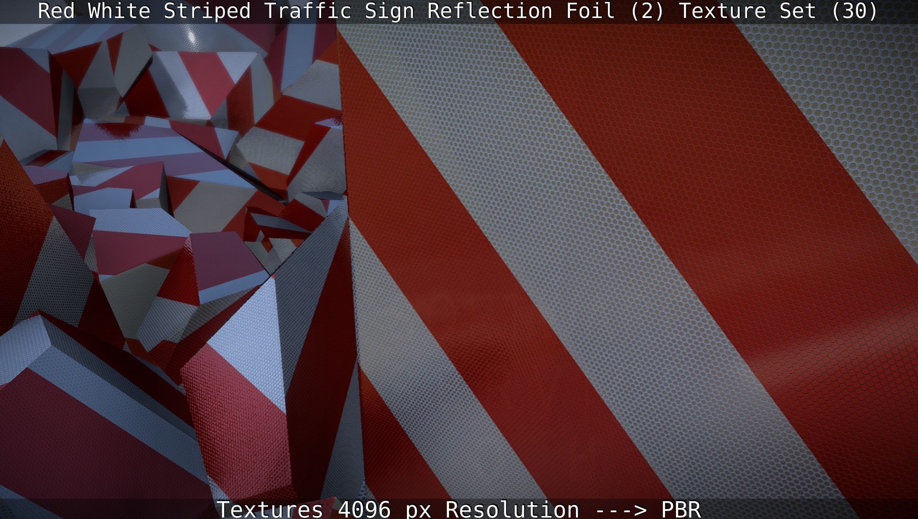 Traffic Reflection Foil 2 Texture Set 30  Low-poly 3D model_38