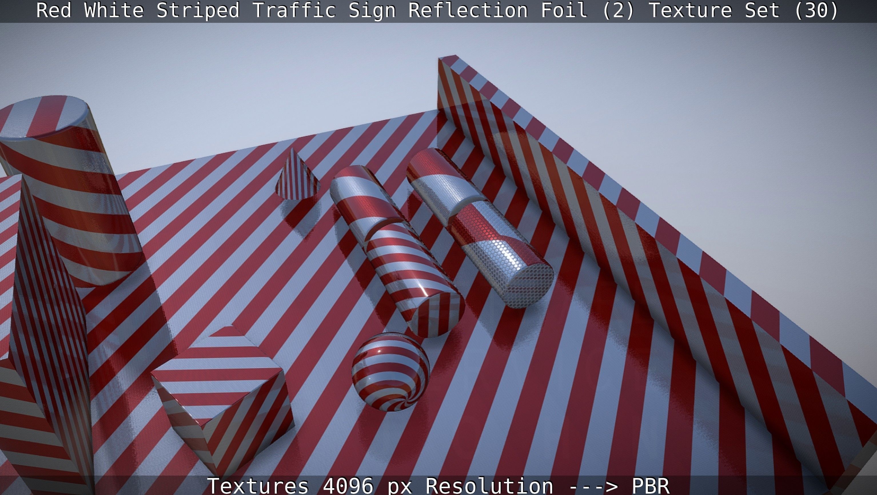 Traffic Reflection Foil 2 Texture Set 30  Low-poly 3D model_92