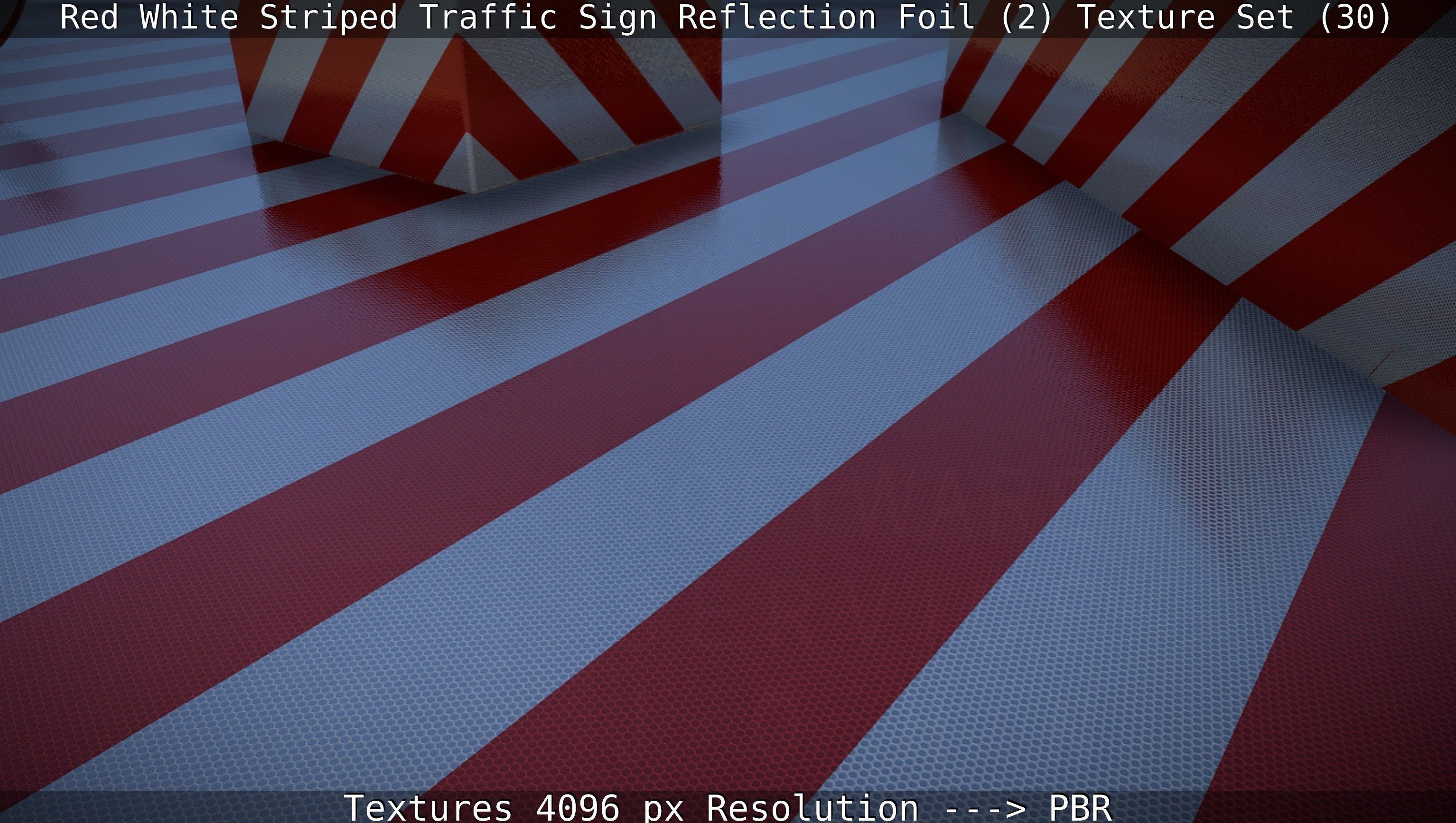 Traffic Reflection Foil 2 Texture Set 30  Low-poly 3D model_35