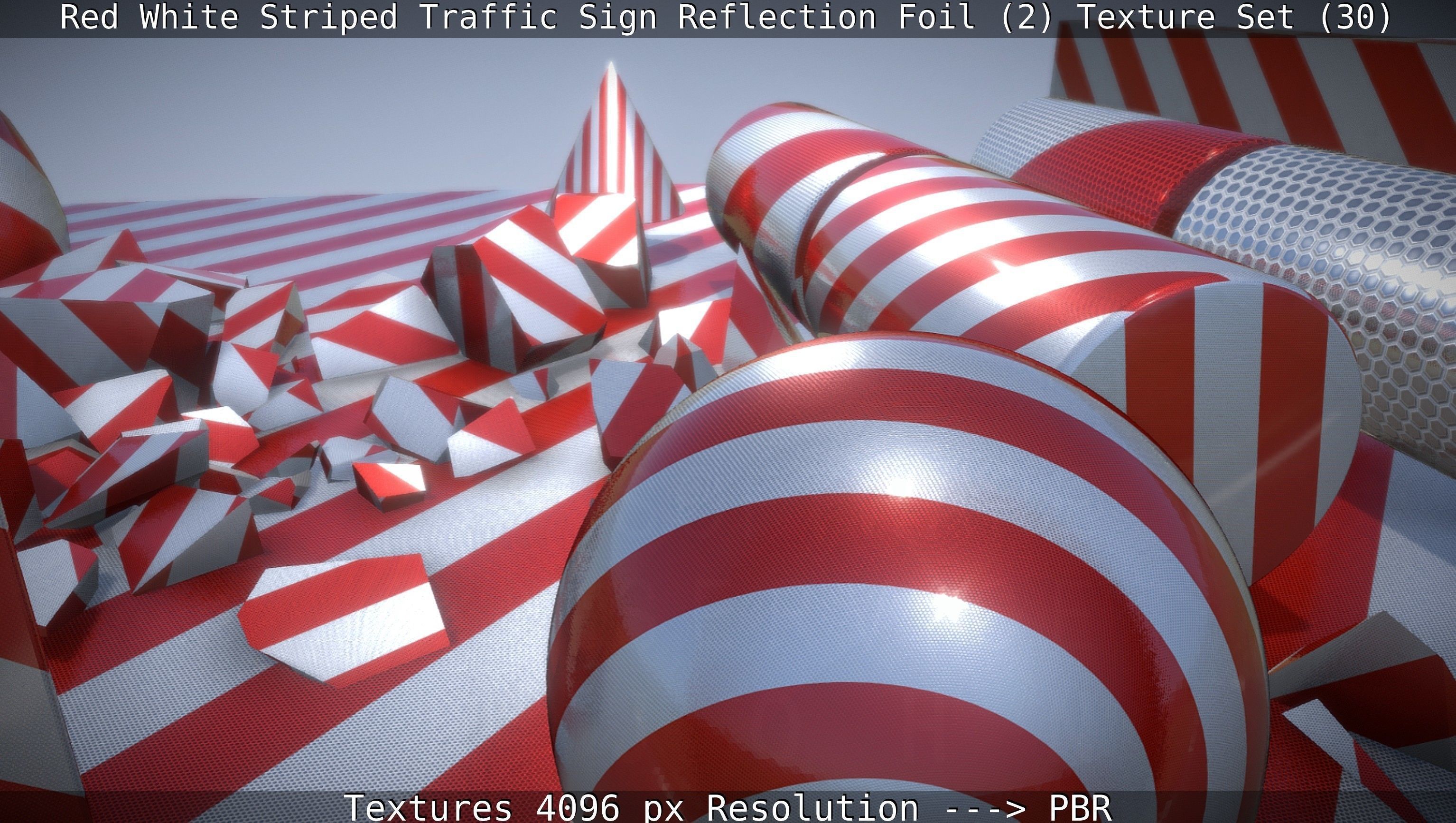 Traffic Reflection Foil 2 Texture Set 30  Low-poly 3D model_18