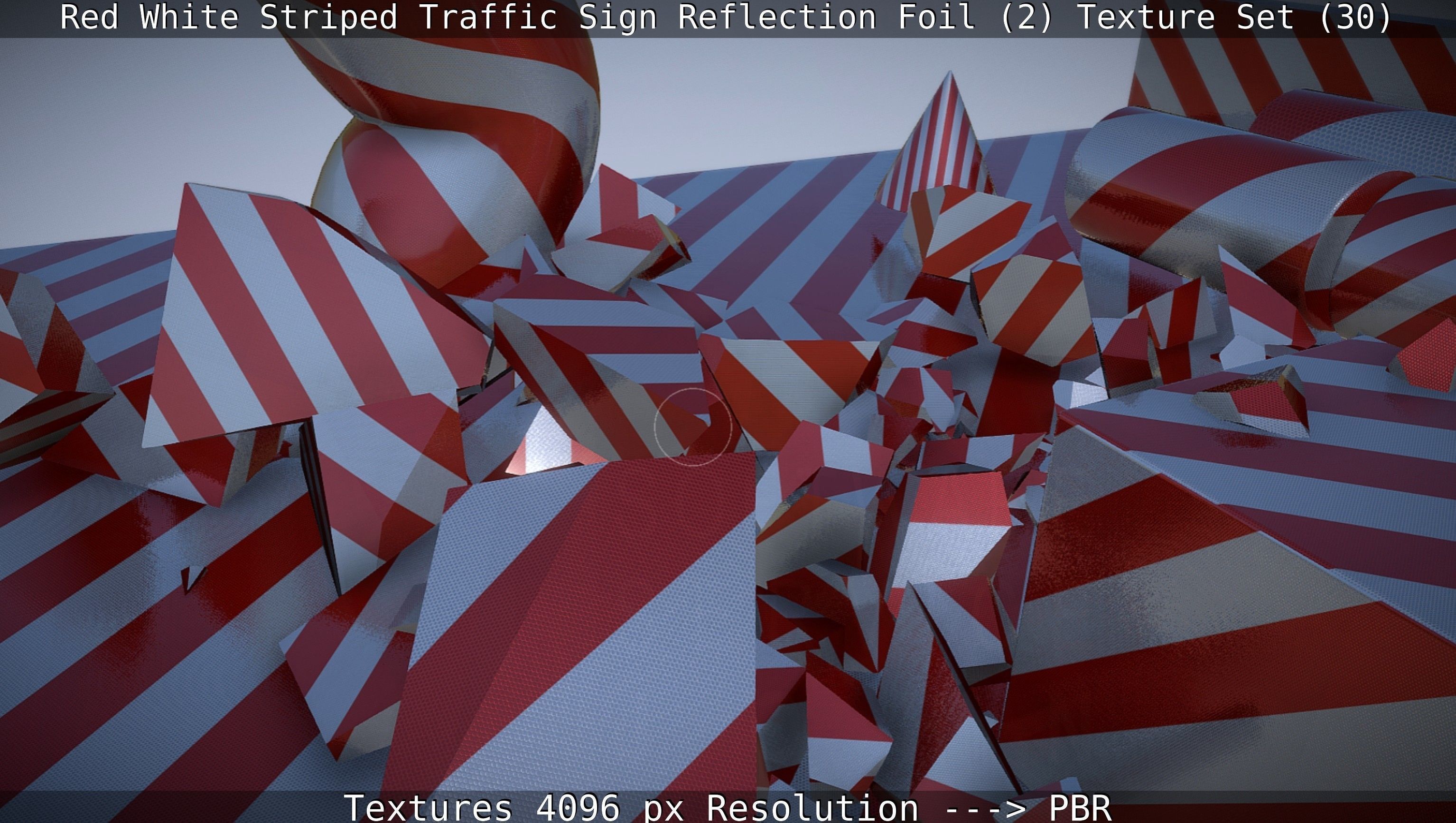 Traffic Reflection Foil 2 Texture Set 30  Low-poly 3D model_26