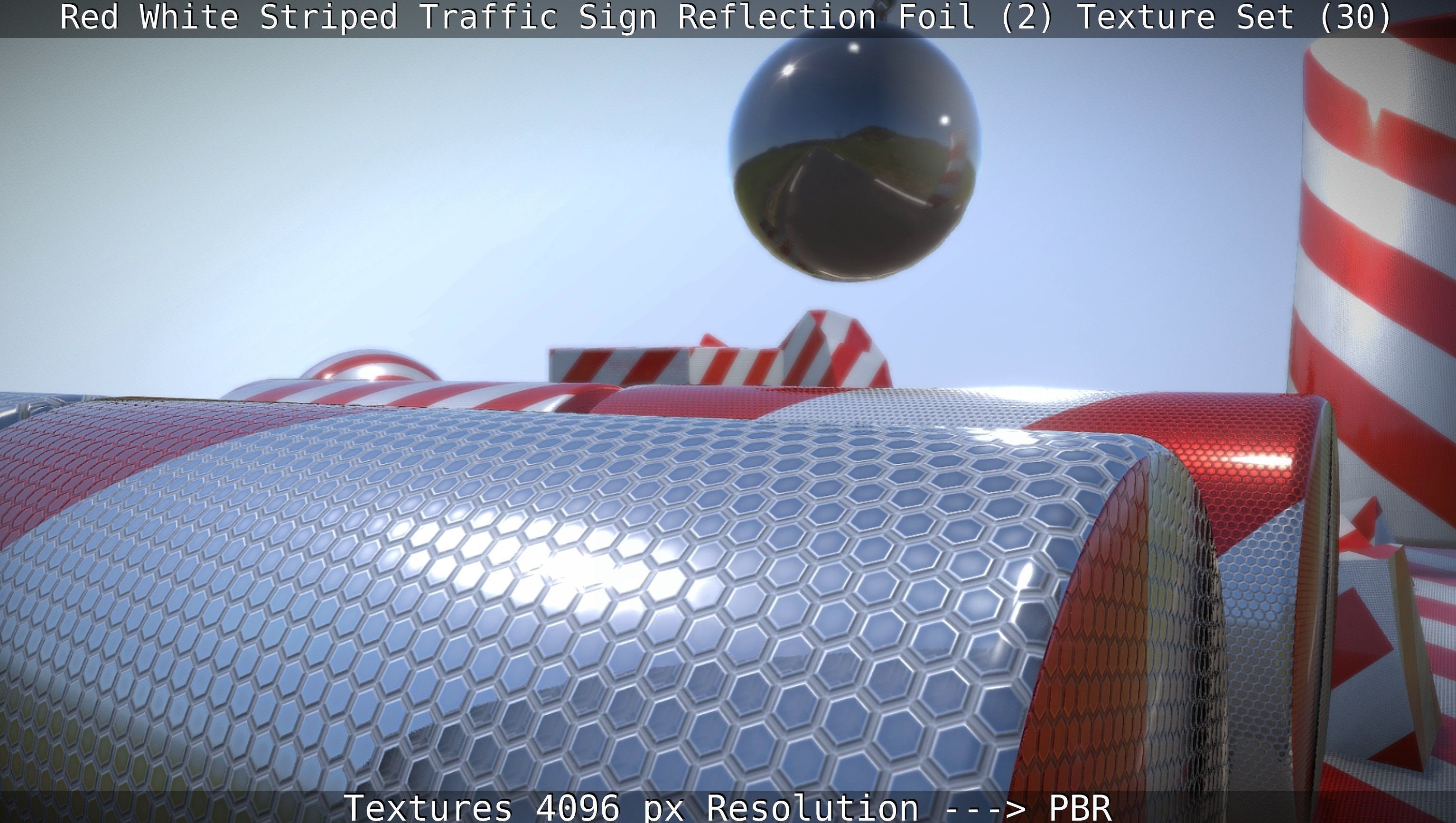 Traffic Reflection Foil 2 Texture Set 30  Low-poly 3D model_63