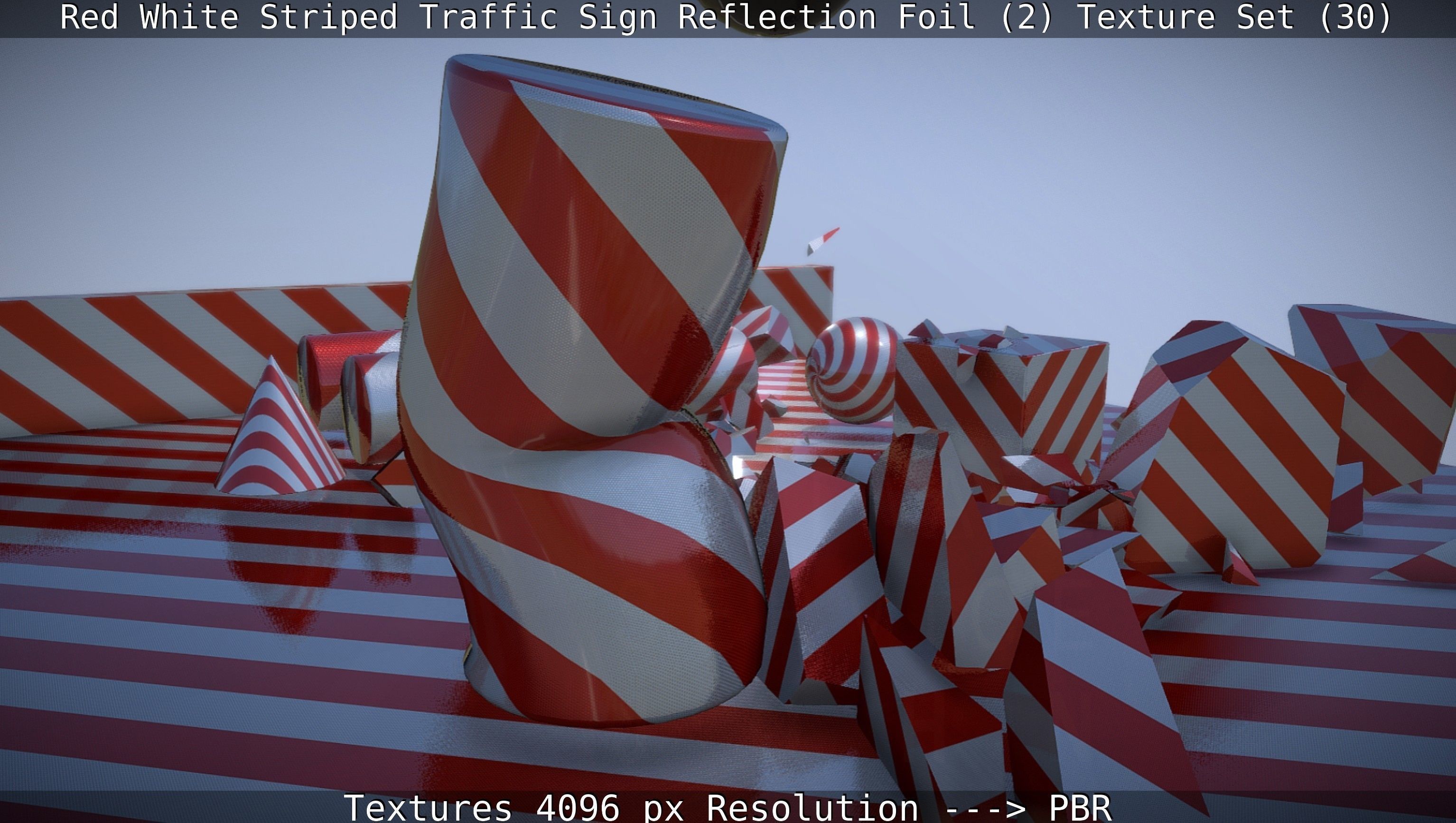 Traffic Reflection Foil 2 Texture Set 30  Low-poly 3D model_122