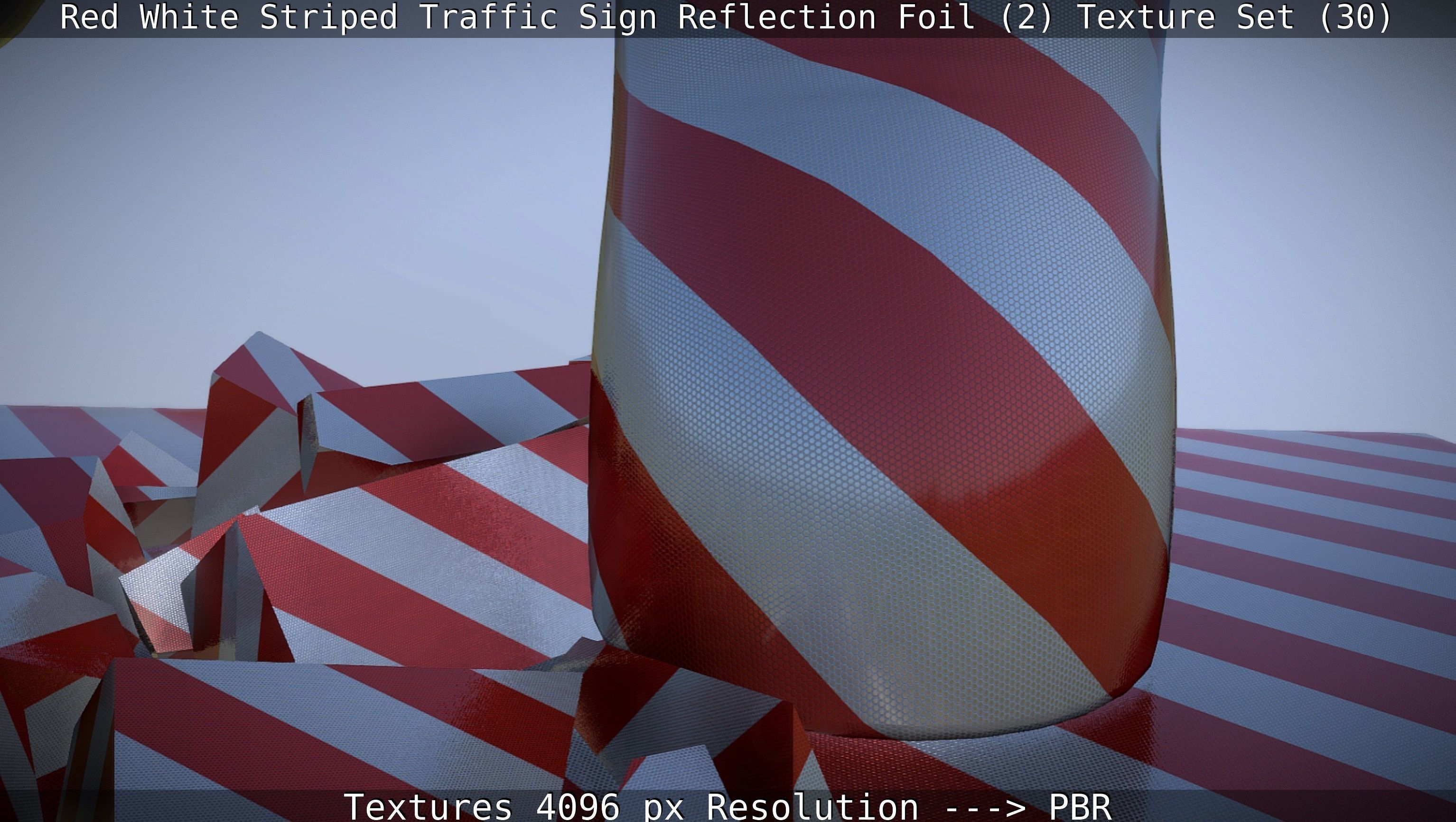 Traffic Reflection Foil 2 Texture Set 30  Low-poly 3D model_50