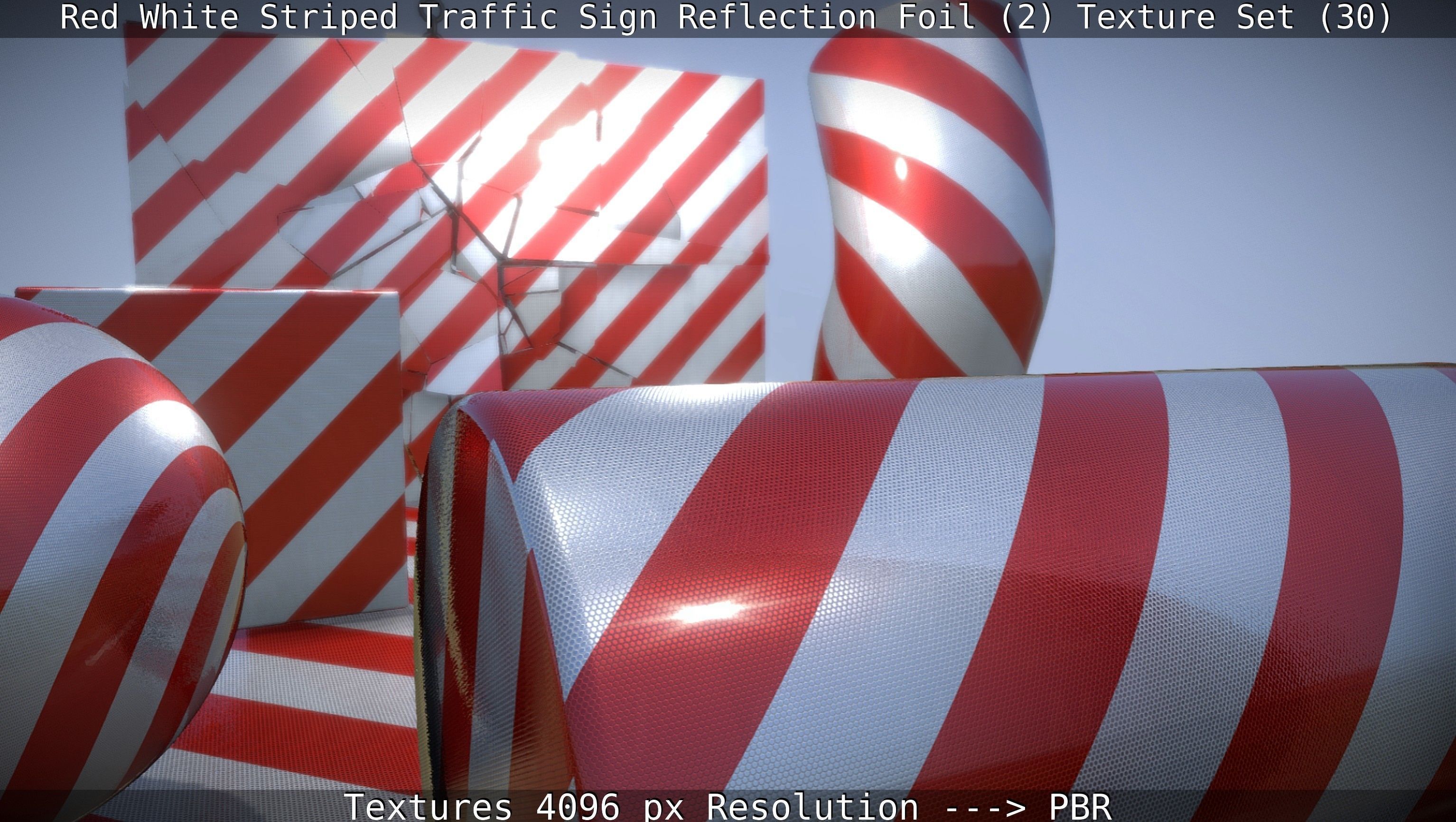 Traffic Reflection Foil 2 Texture Set 30  Low-poly 3D model_94