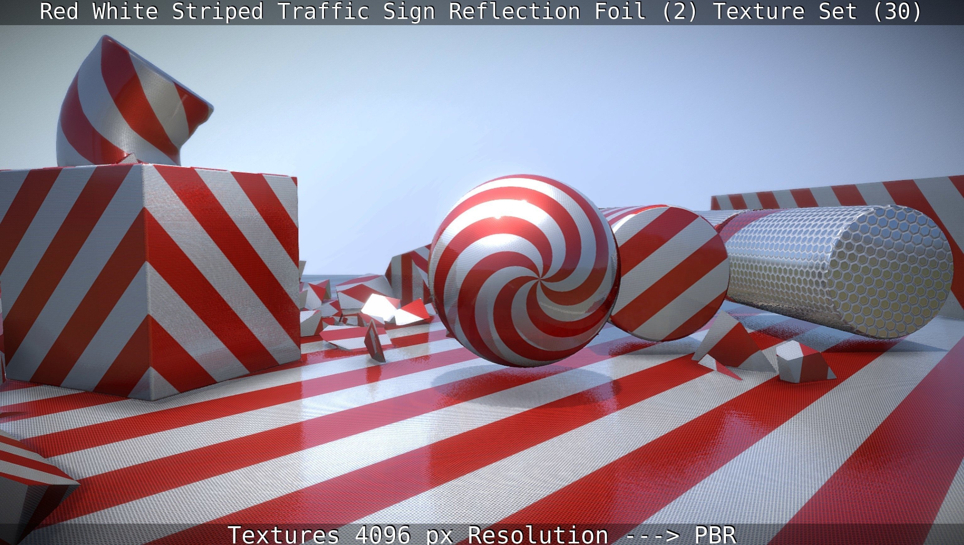 Traffic Reflection Foil 2 Texture Set 30  Low-poly 3D model_64
