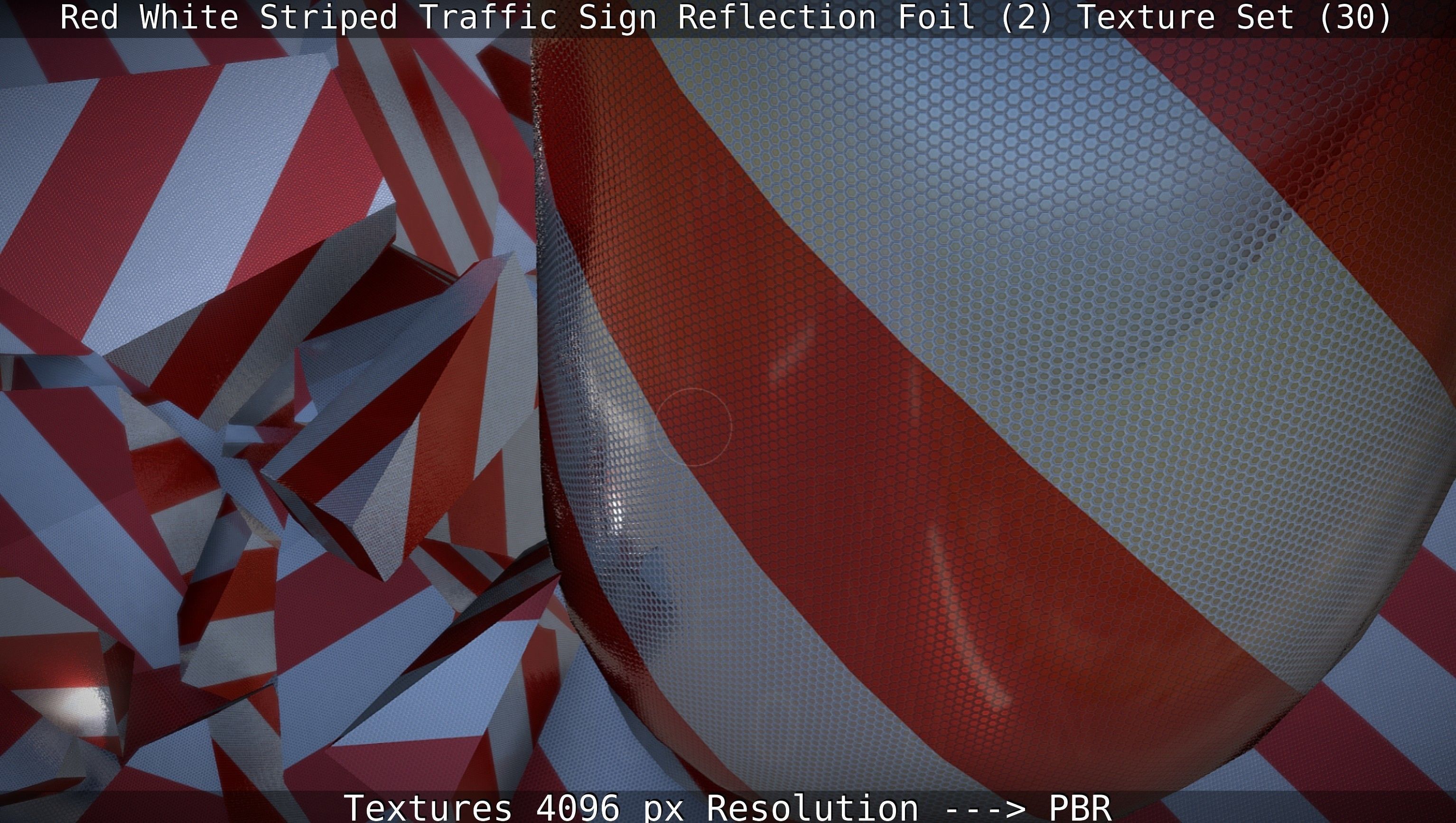 Traffic Reflection Foil 2 Texture Set 30  Low-poly 3D model_27