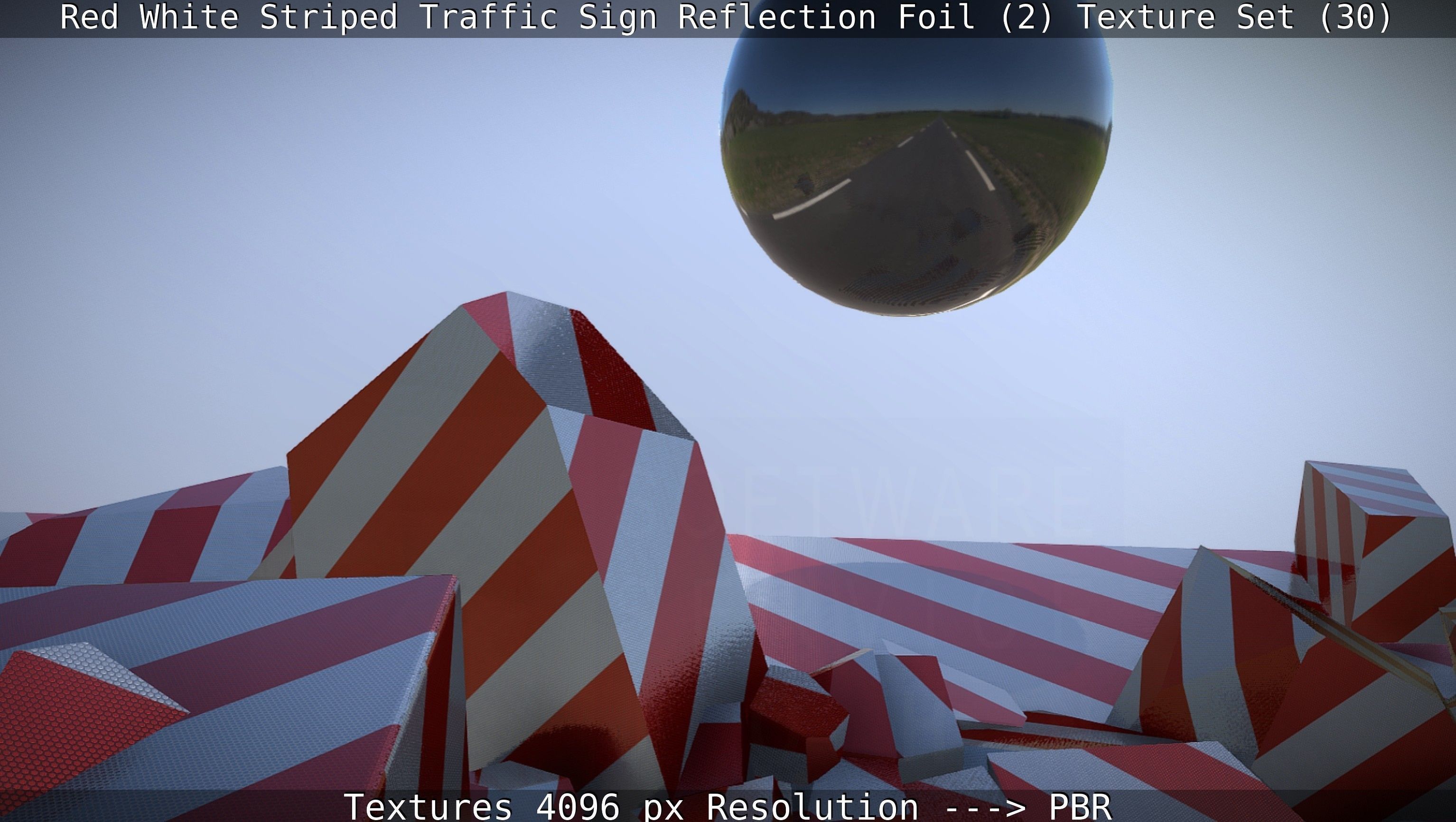 Traffic Reflection Foil 2 Texture Set 30  Low-poly 3D model_138