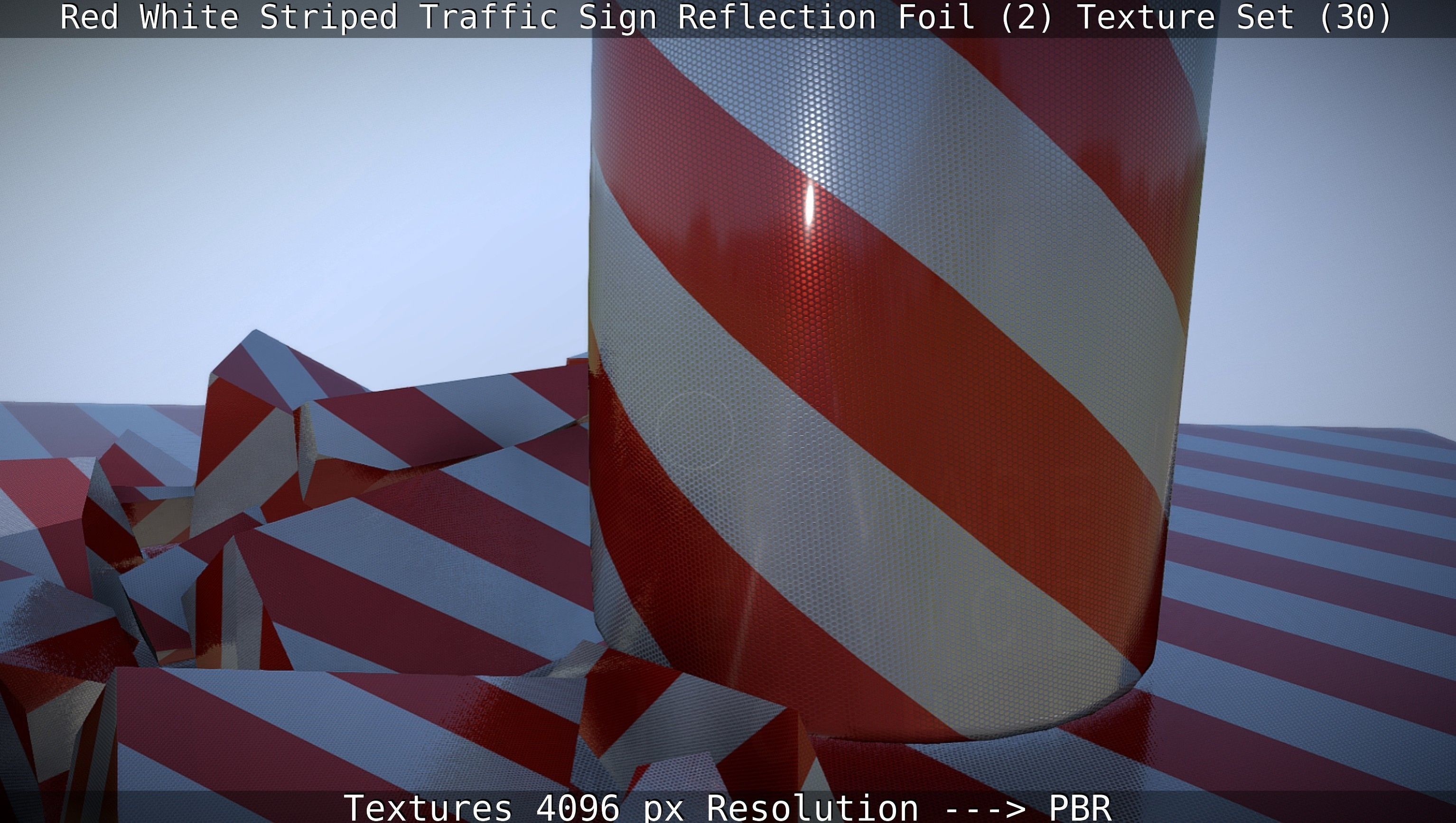 Traffic Reflection Foil 2 Texture Set 30  Low-poly 3D model_72