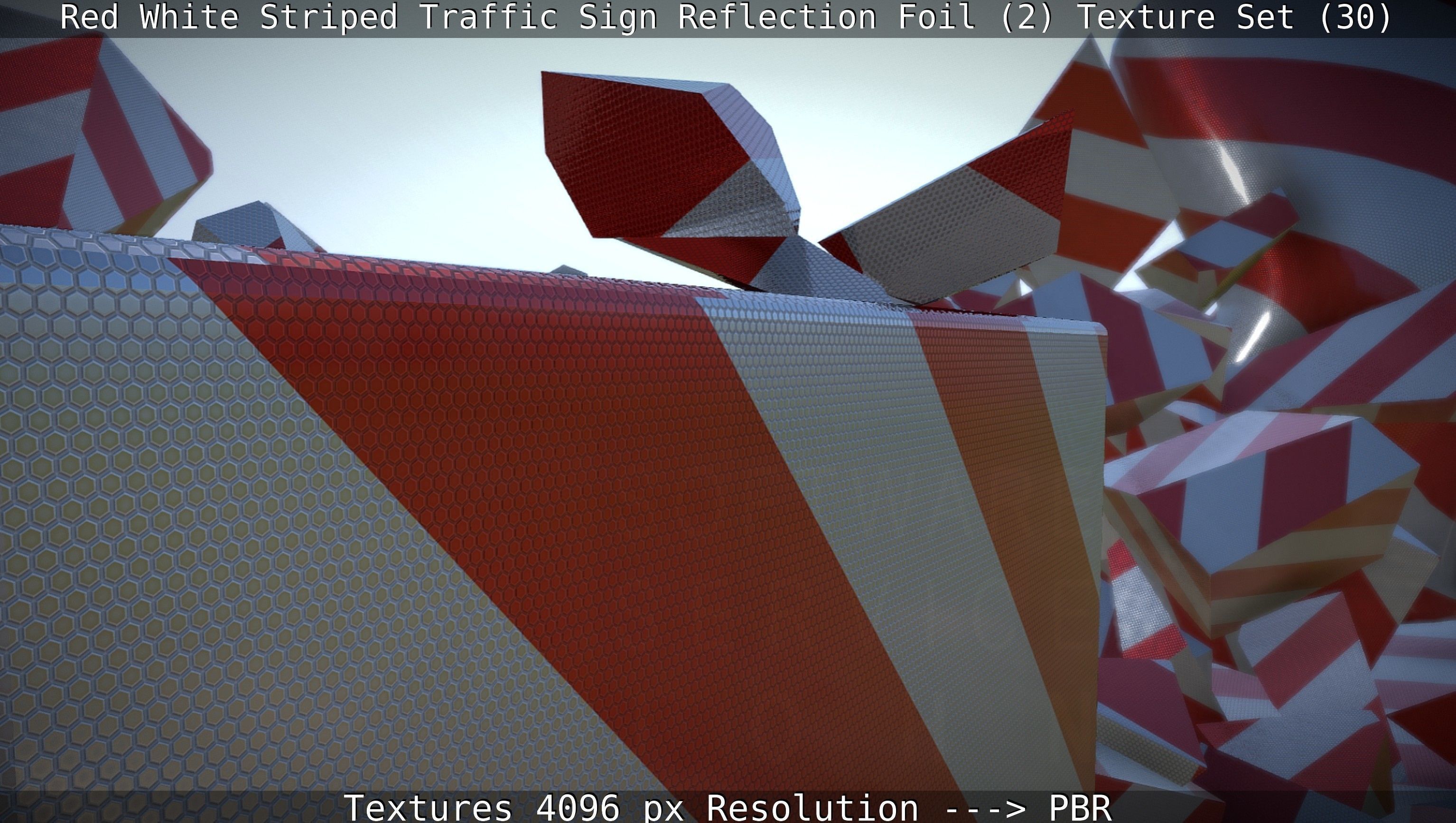 Traffic Reflection Foil 2 Texture Set 30  Low-poly 3D model_49