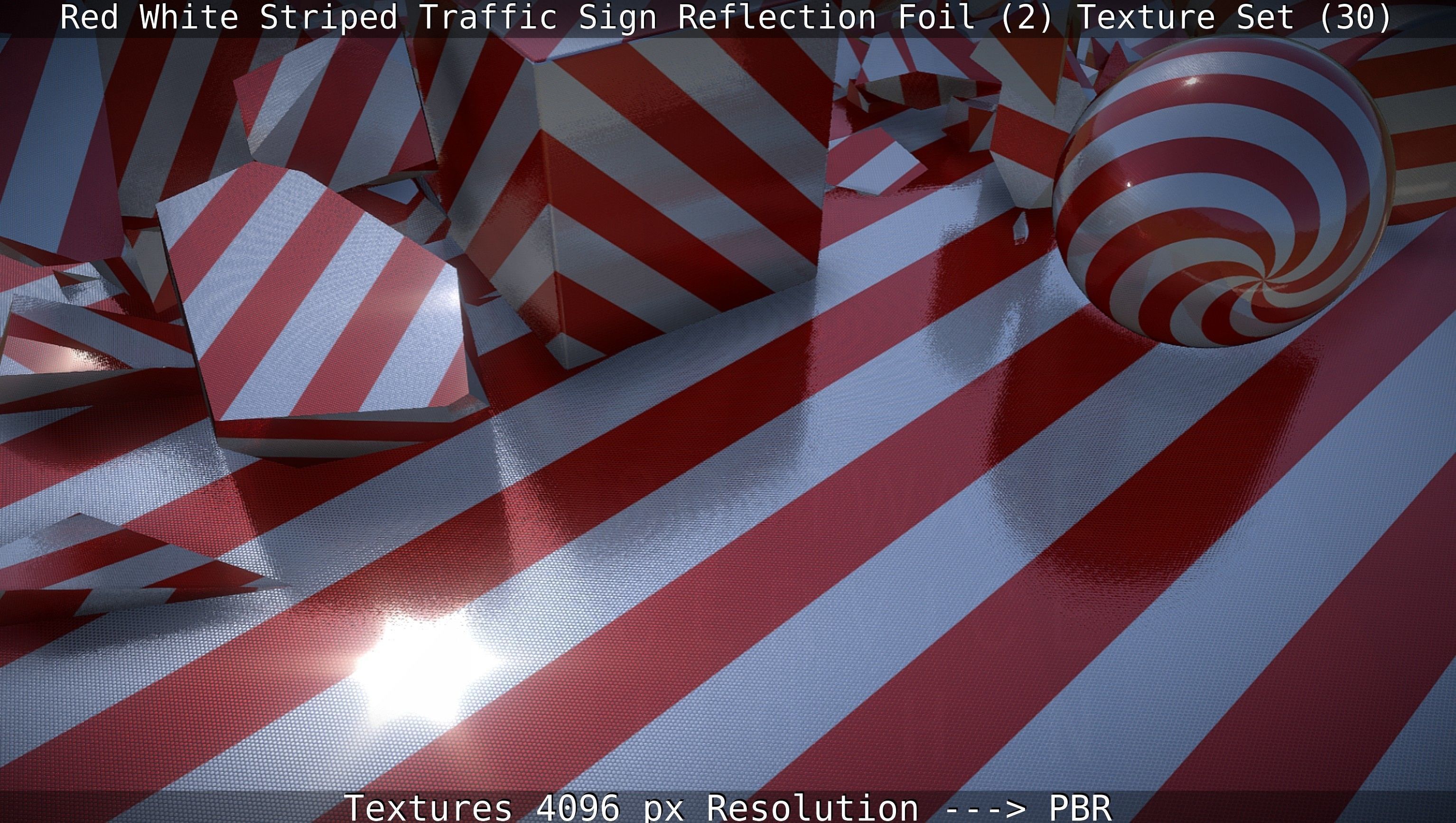 Traffic Reflection Foil 2 Texture Set 30  Low-poly 3D model_14