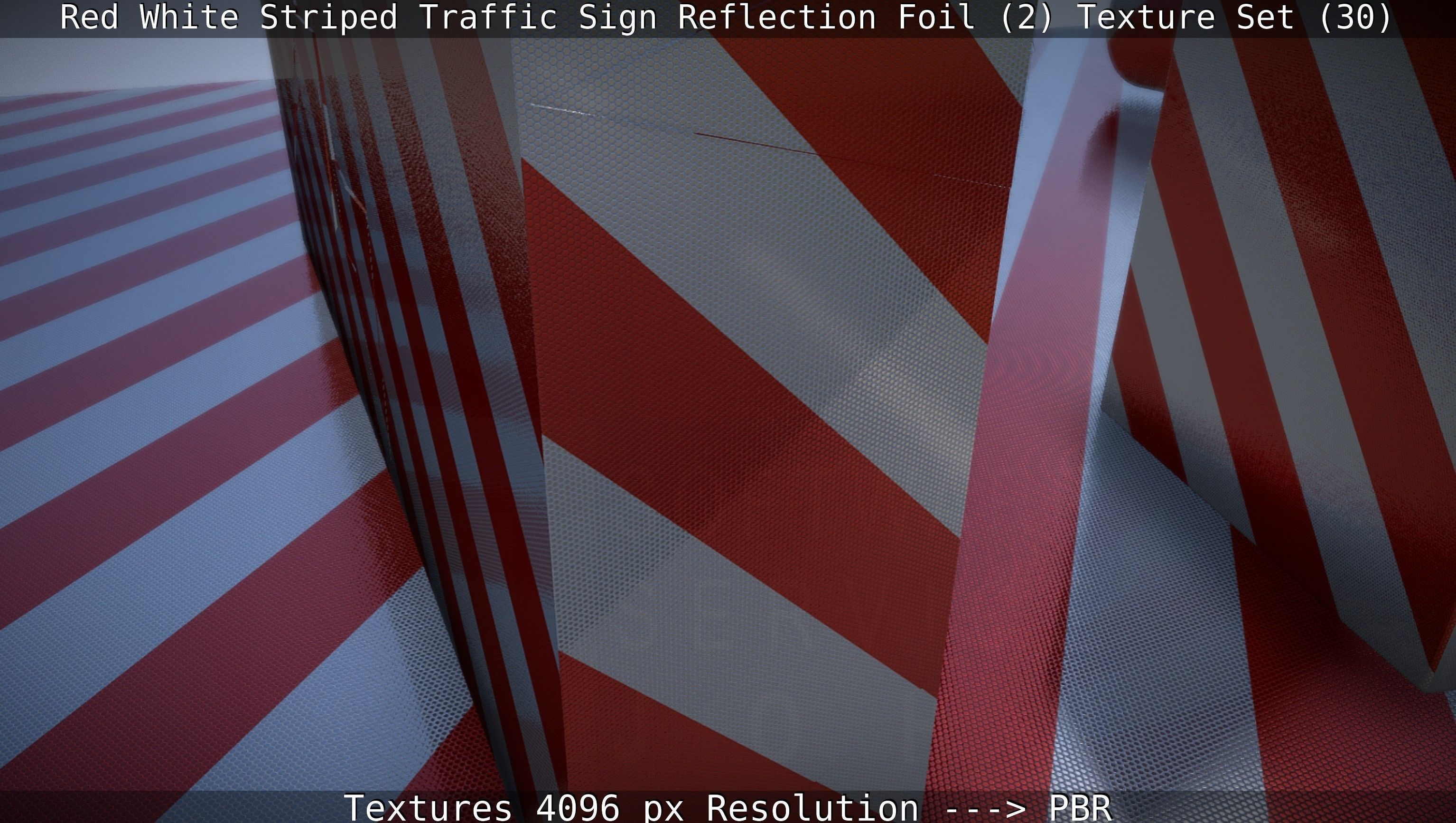 Traffic Reflection Foil 2 Texture Set 30  Low-poly 3D model_90