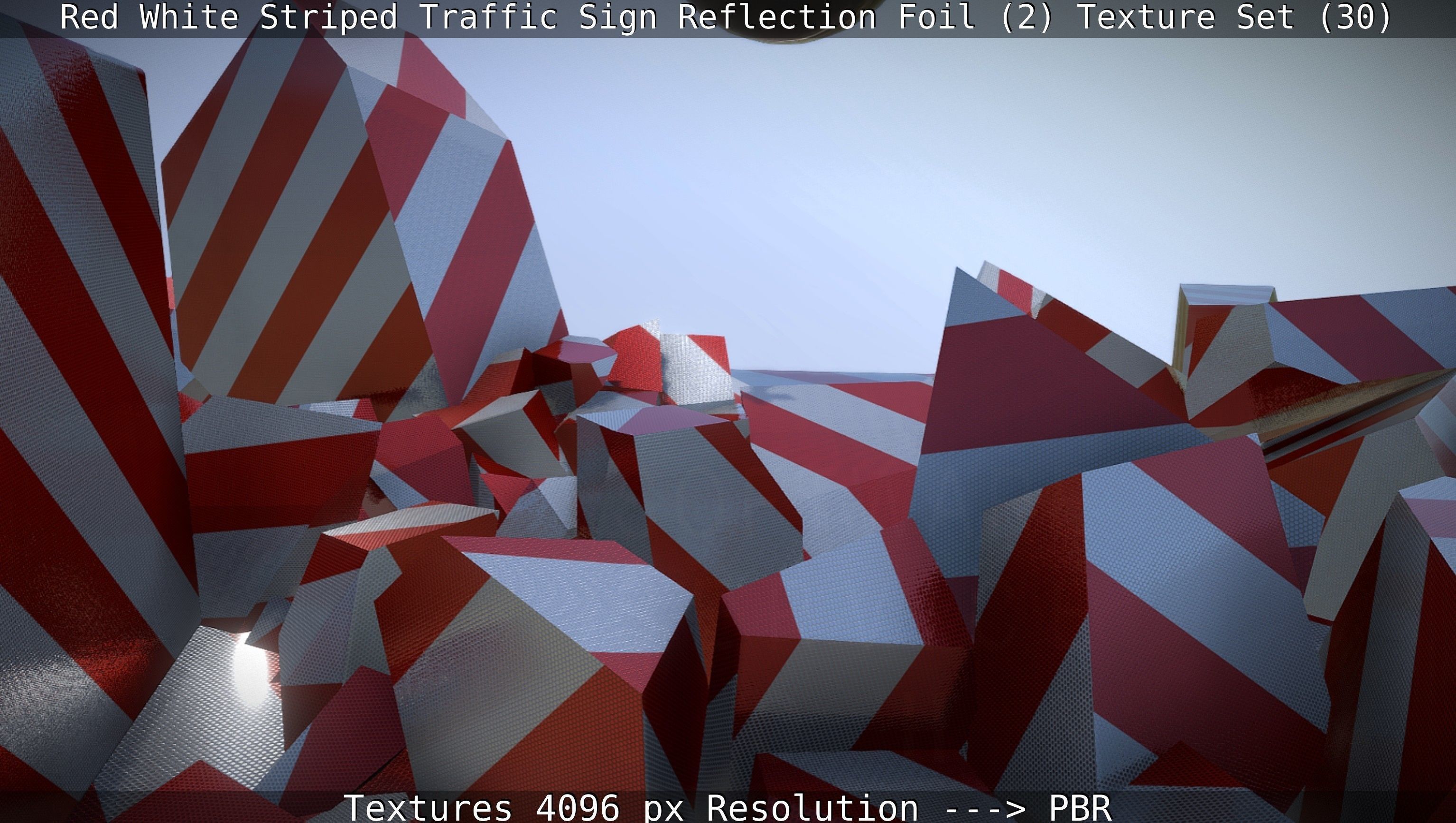 Traffic Reflection Foil 2 Texture Set 30  Low-poly 3D model_42