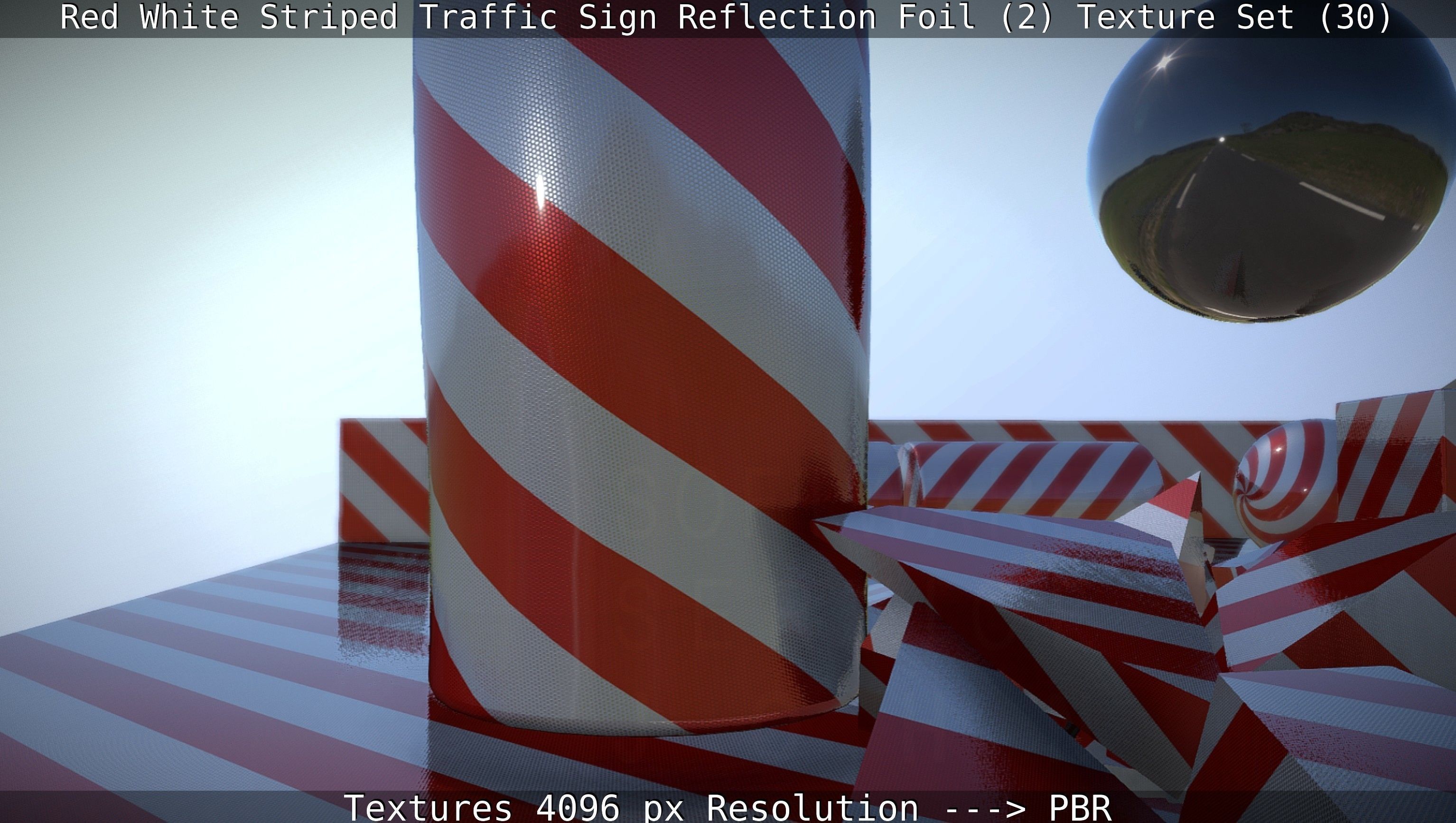 Traffic Reflection Foil 2 Texture Set 30  Low-poly 3D model_113