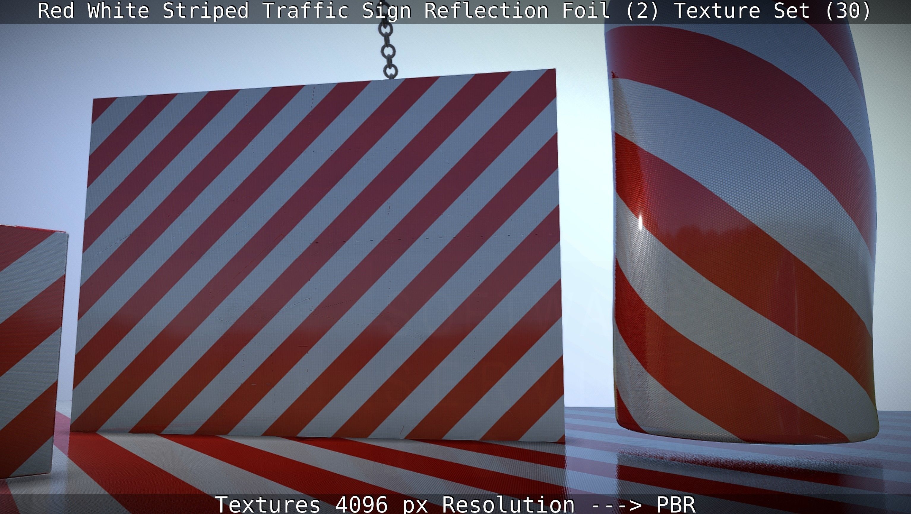 Traffic Reflection Foil 2 Texture Set 30  Low-poly 3D model_107