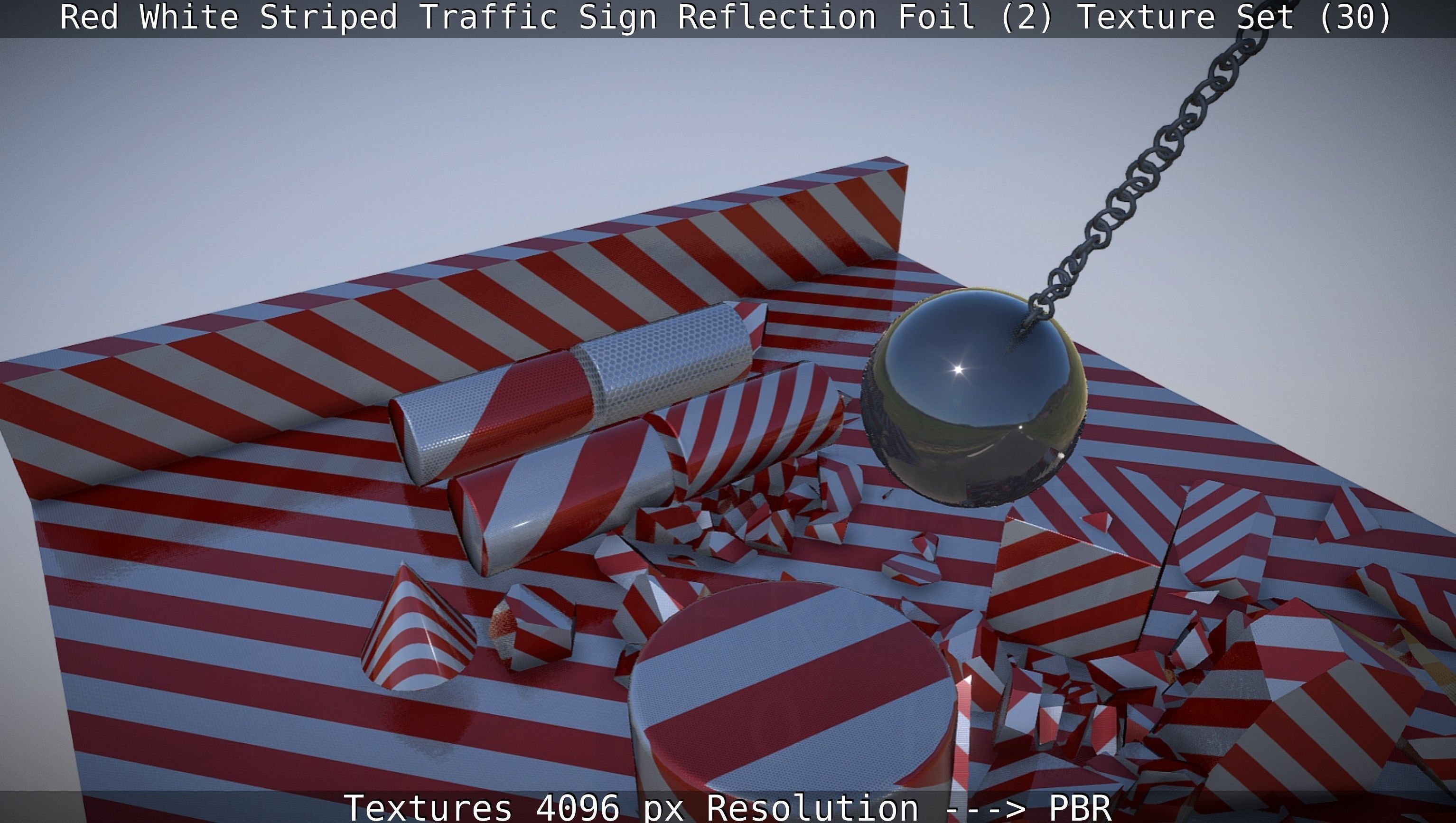 Traffic Reflection Foil 2 Texture Set 30  Low-poly 3D model_120
