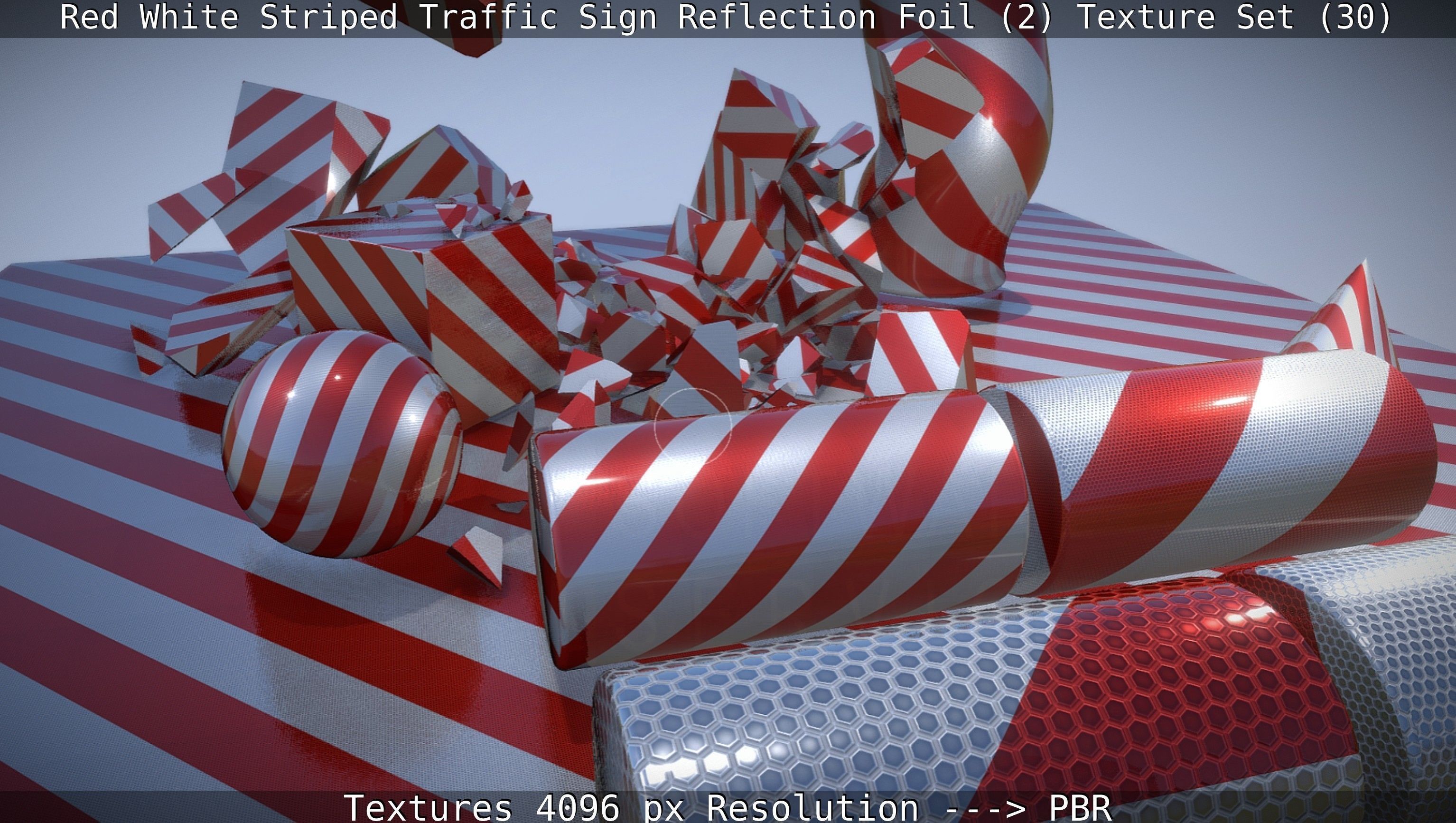 Traffic Reflection Foil 2 Texture Set 30  Low-poly 3D model_102