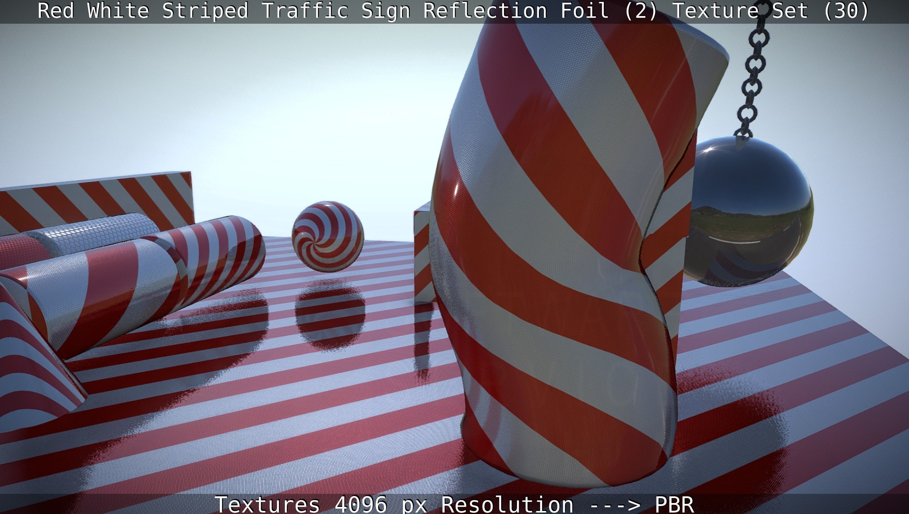 Traffic Reflection Foil 2 Texture Set 30  Low-poly 3D model_51