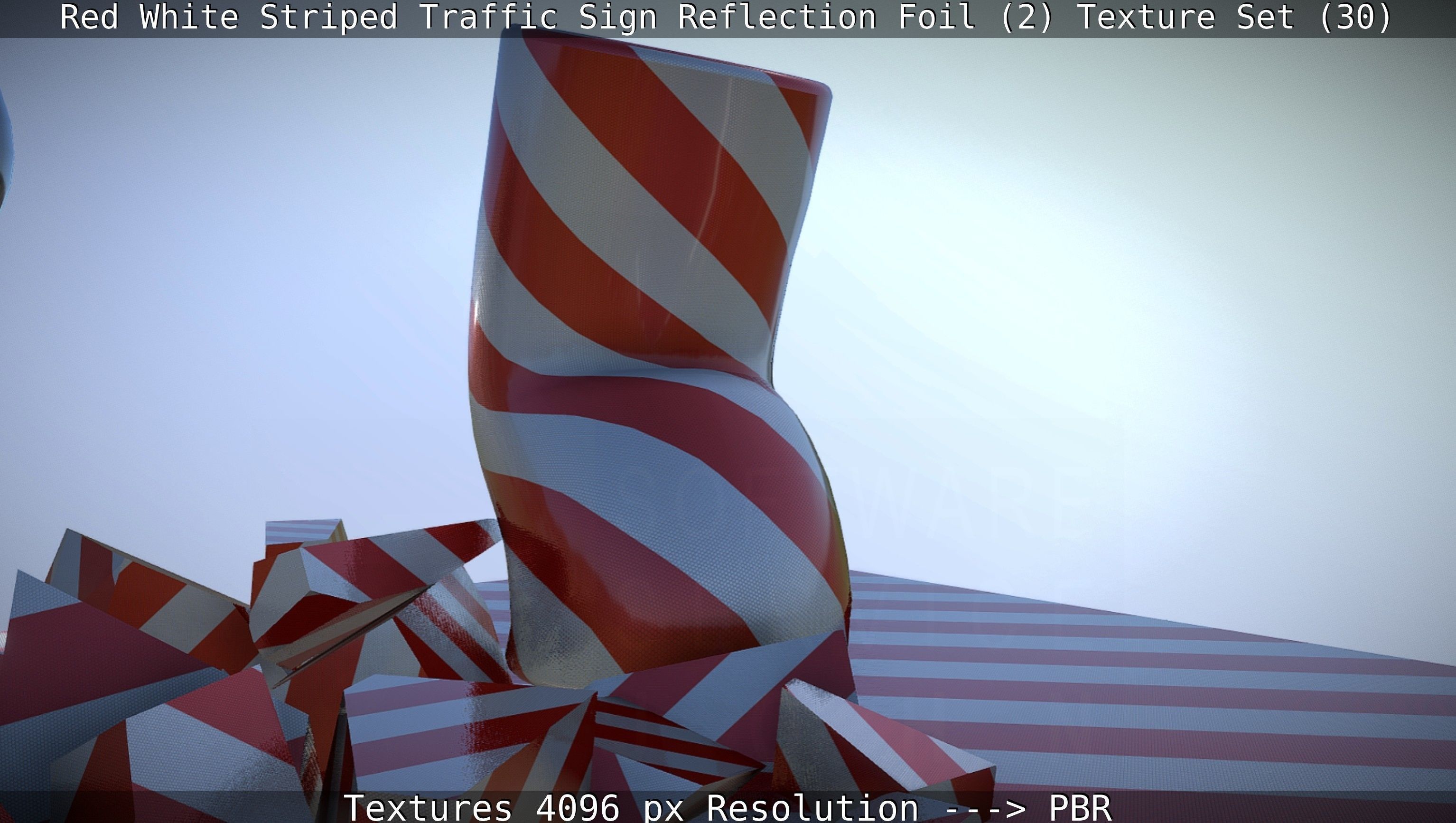 Traffic Reflection Foil 2 Texture Set 30  Low-poly 3D model_139