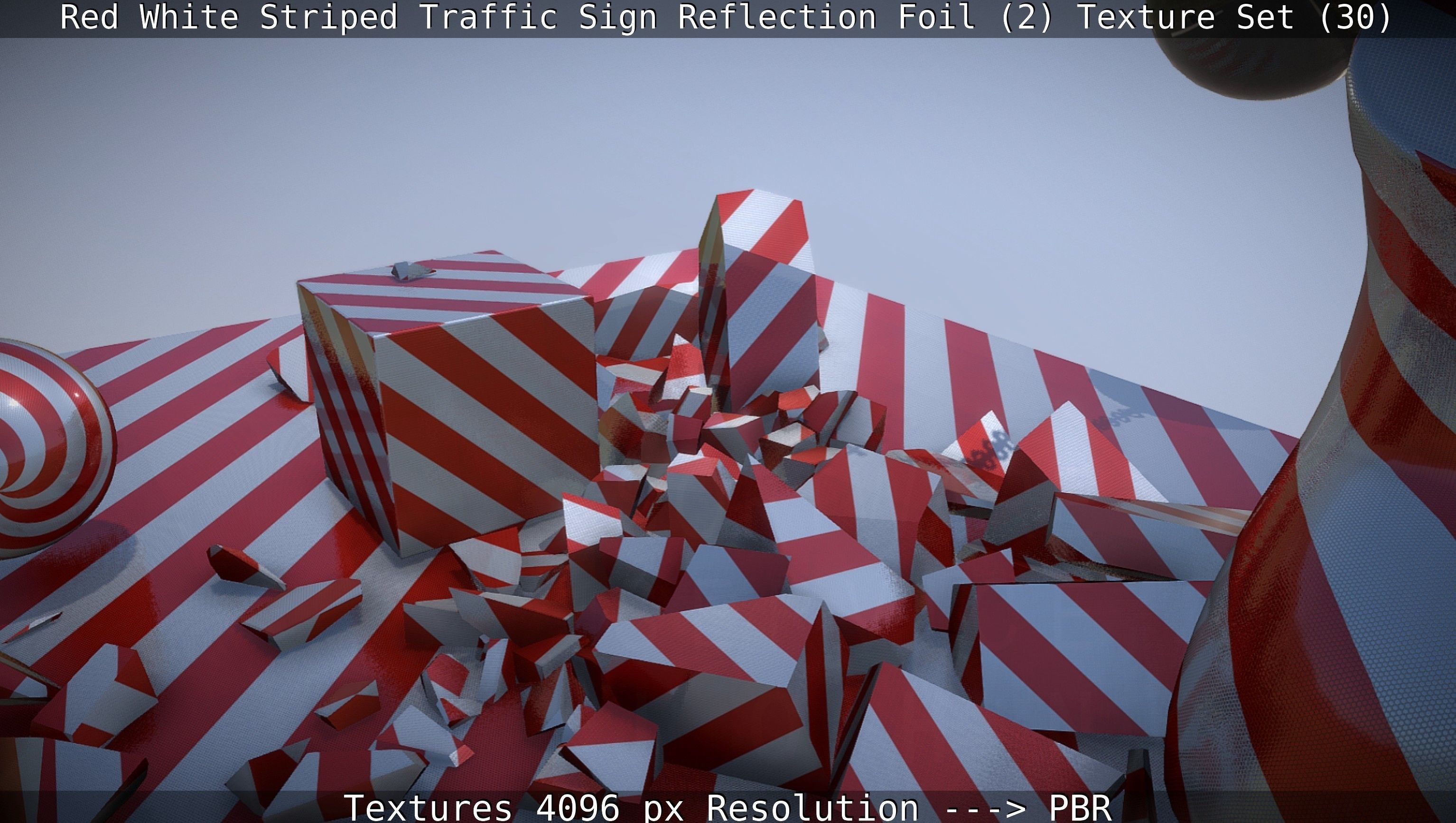 Traffic Reflection Foil 2 Texture Set 30  Low-poly 3D model_89