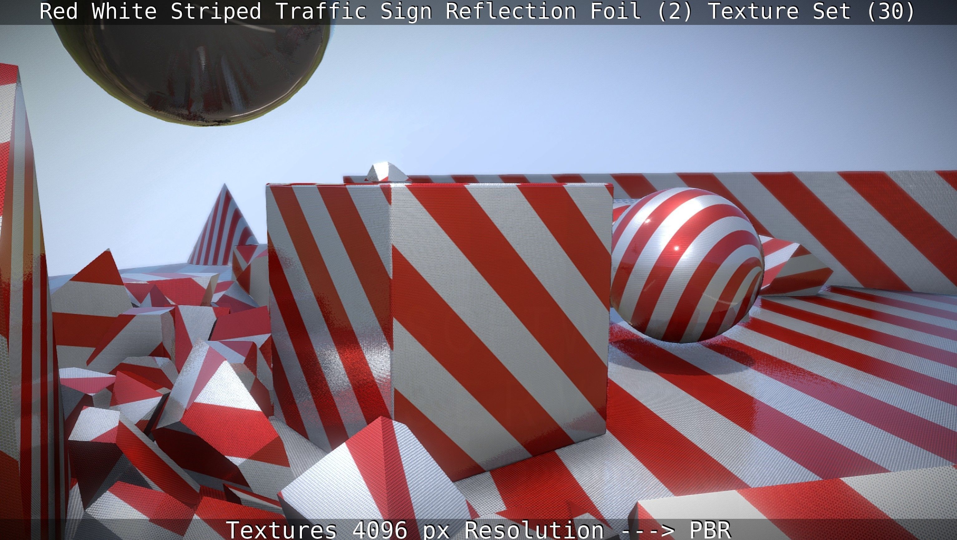 Traffic Reflection Foil 2 Texture Set 30  Low-poly 3D model_20