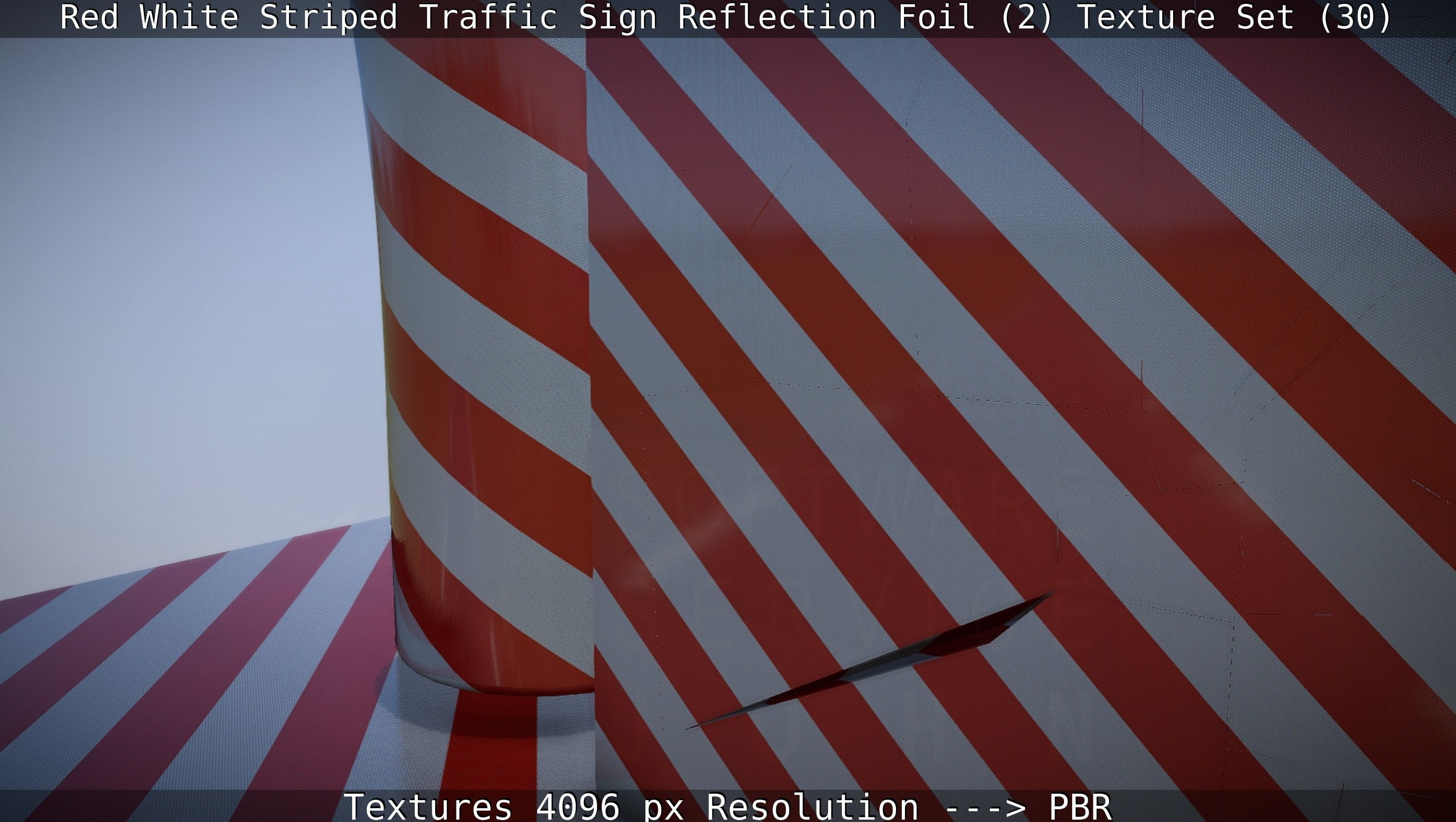Traffic Reflection Foil 2 Texture Set 30  Low-poly 3D model_116