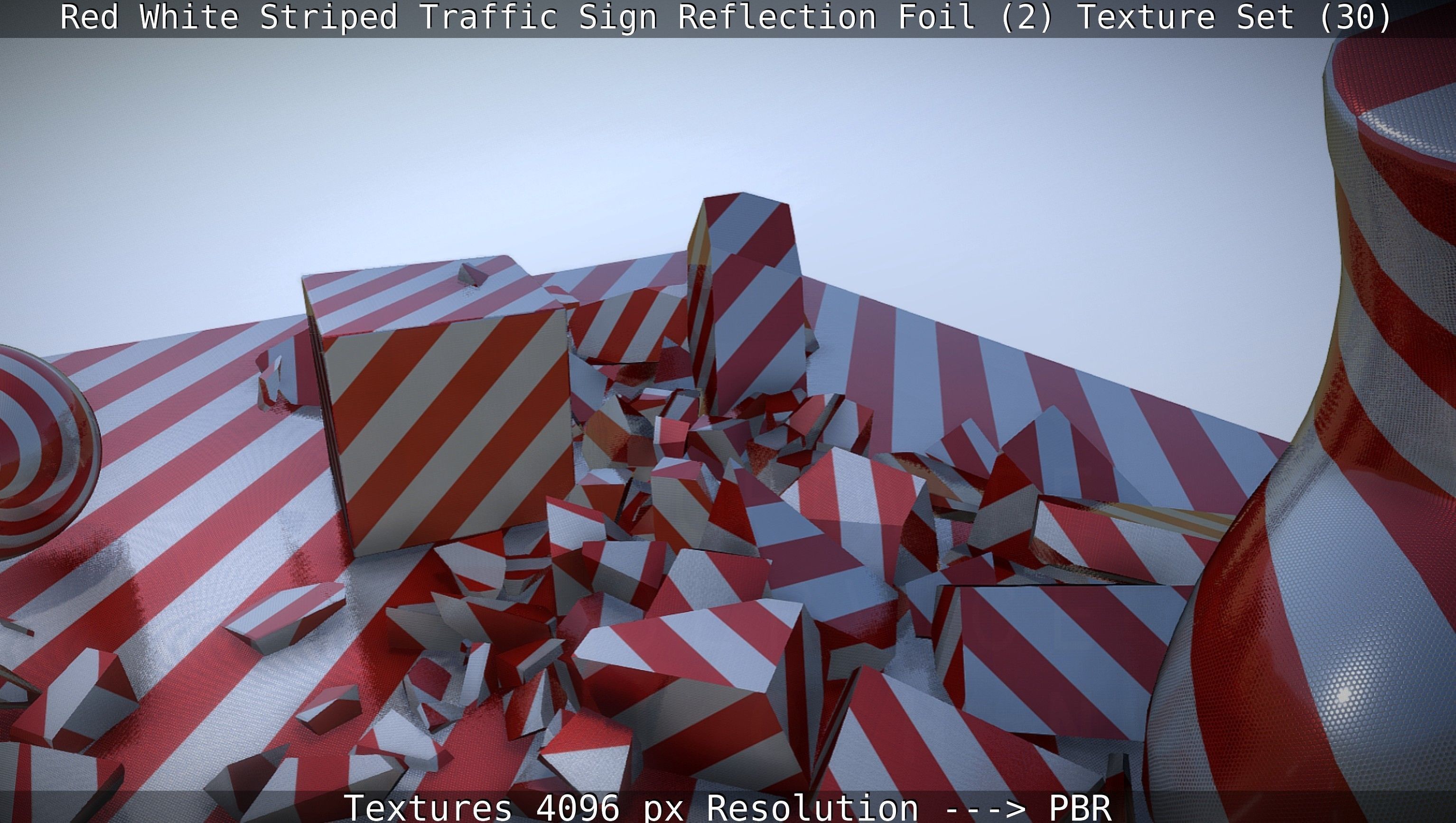Traffic Reflection Foil 2 Texture Set 30  Low-poly 3D model_75