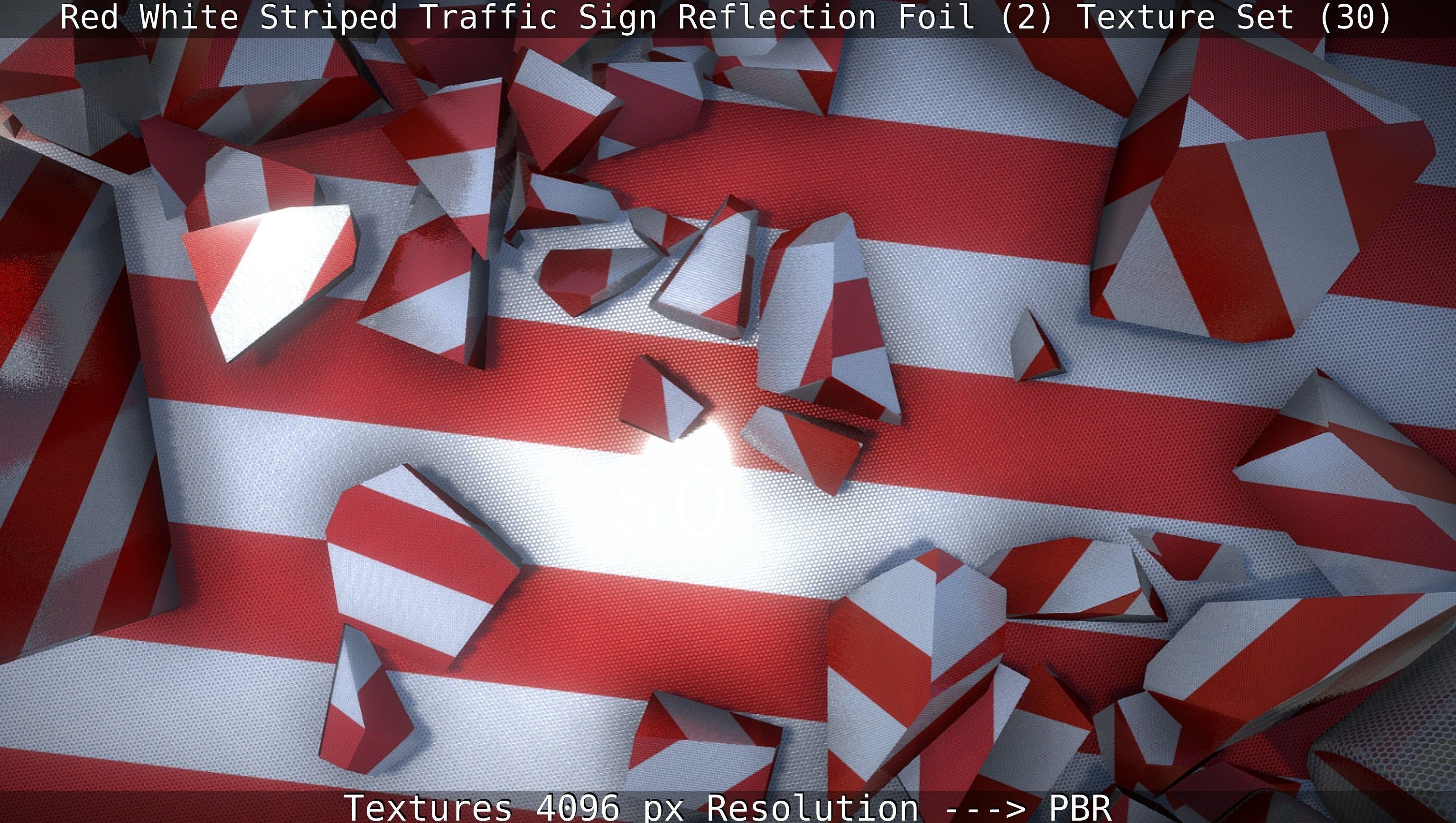 Traffic Reflection Foil 2 Texture Set 30  Low-poly 3D model_13