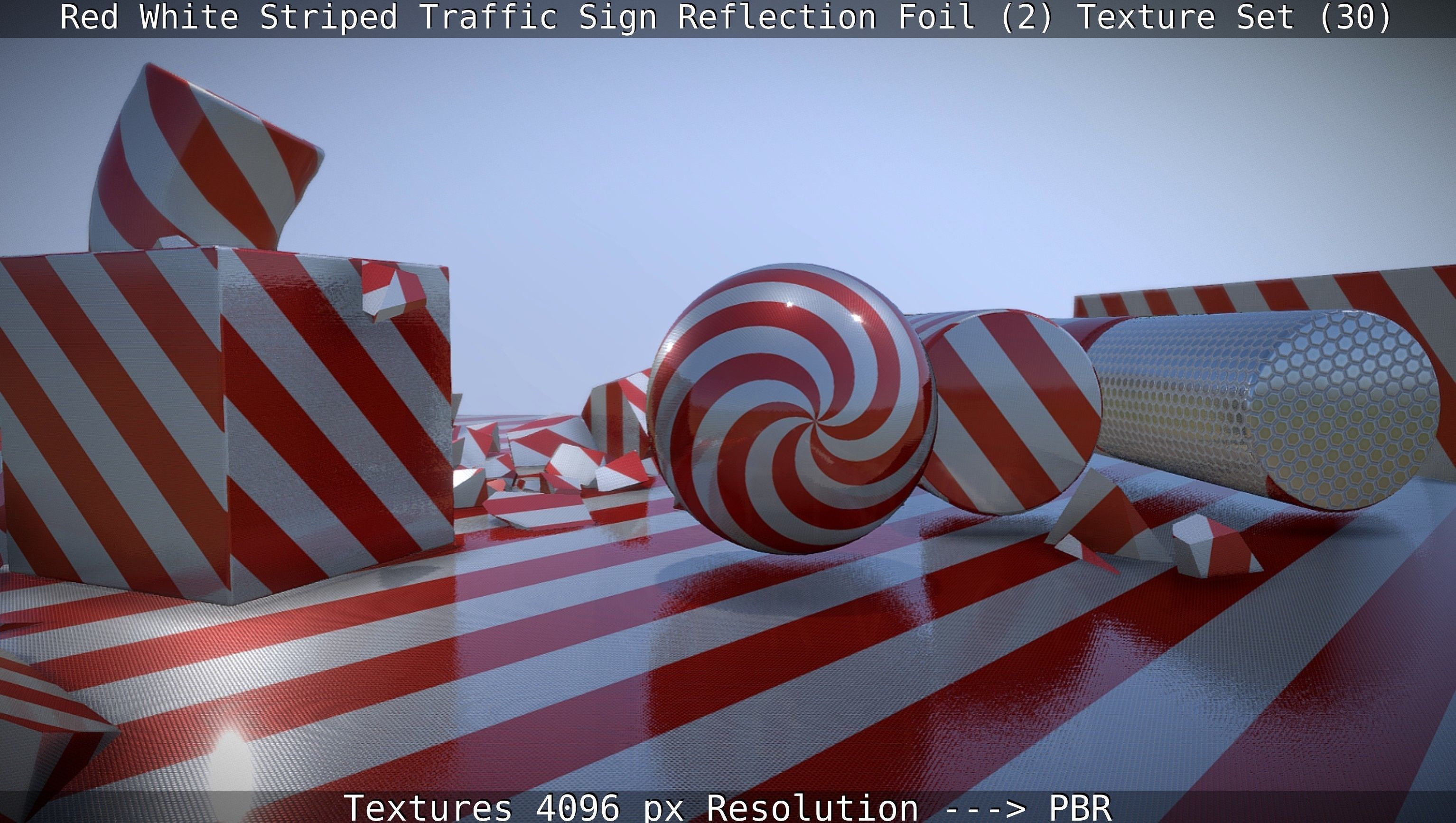 Traffic Reflection Foil 2 Texture Set 30  Low-poly 3D model_45