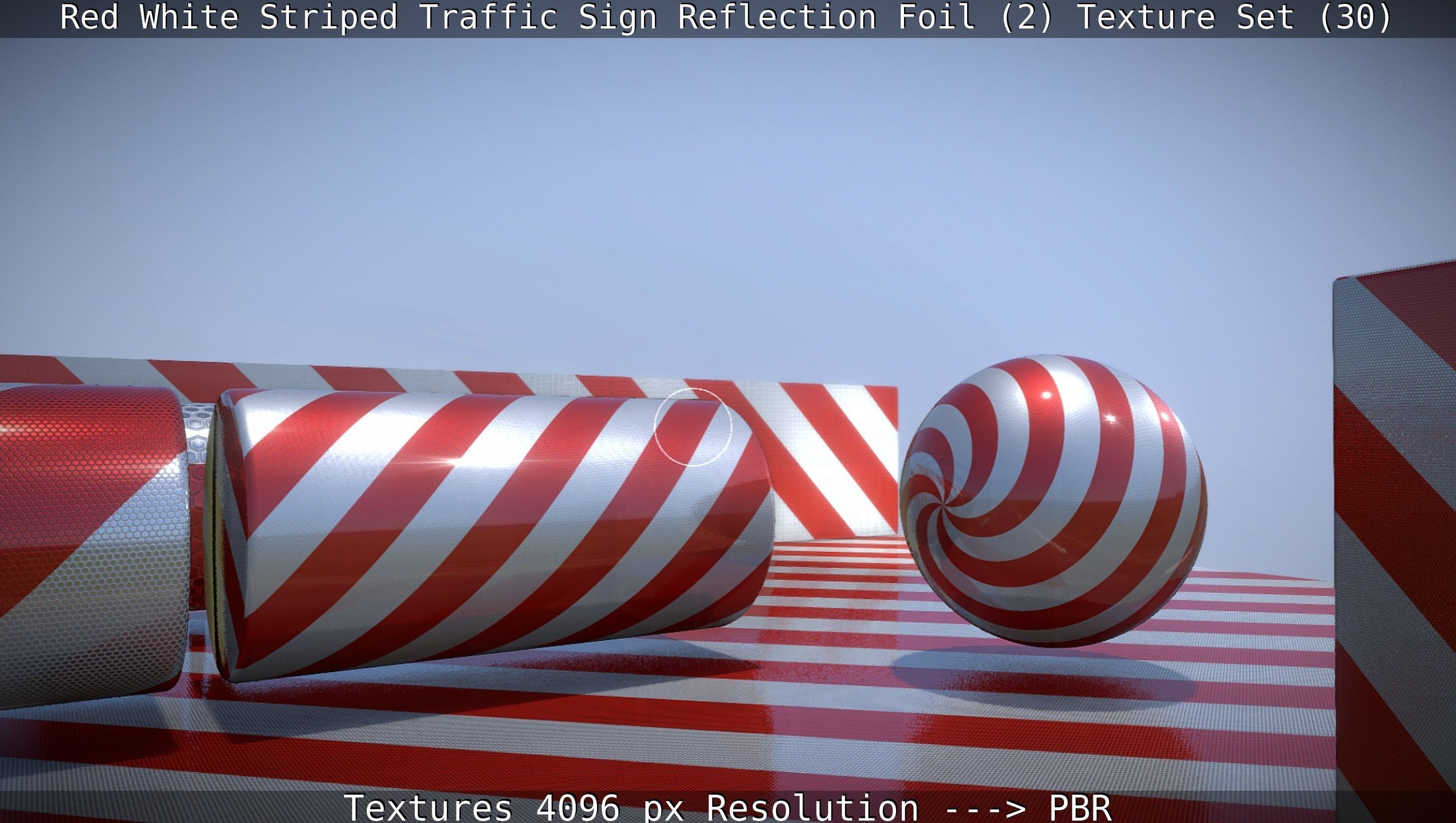 Traffic Reflection Foil 2 Texture Set 30  Low-poly 3D model_100