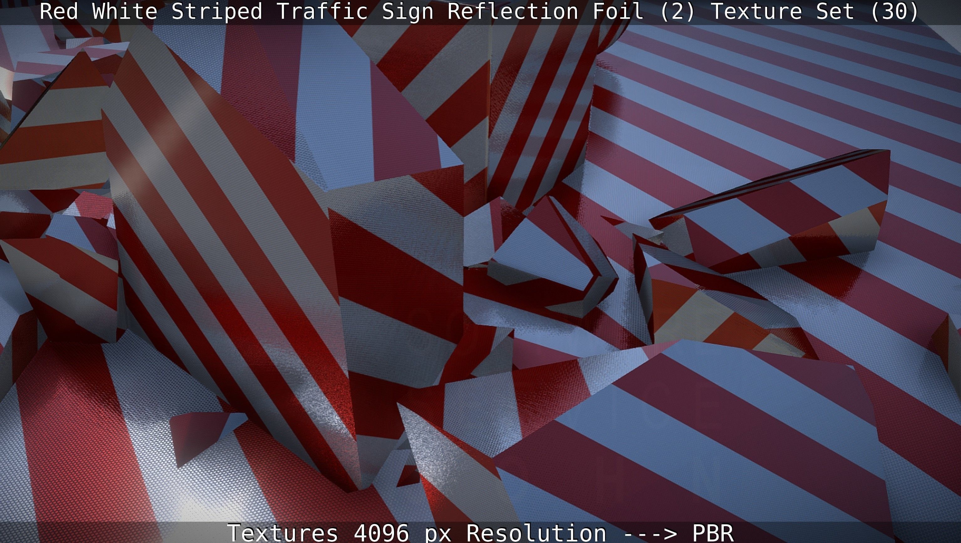 Traffic Reflection Foil 2 Texture Set 30  Low-poly 3D model_121