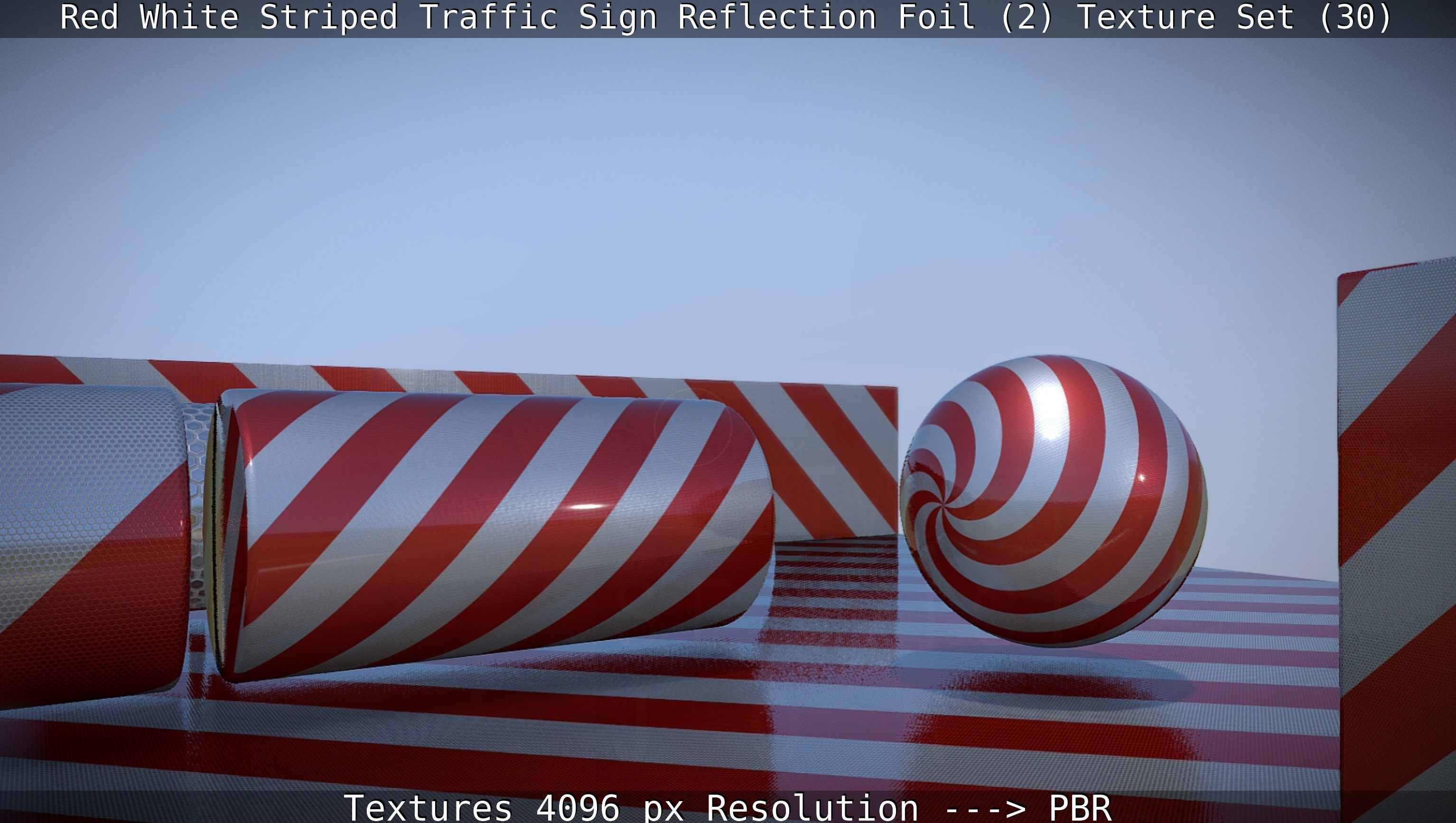 Traffic Reflection Foil 2 Texture Set 30  Low-poly 3D model_130