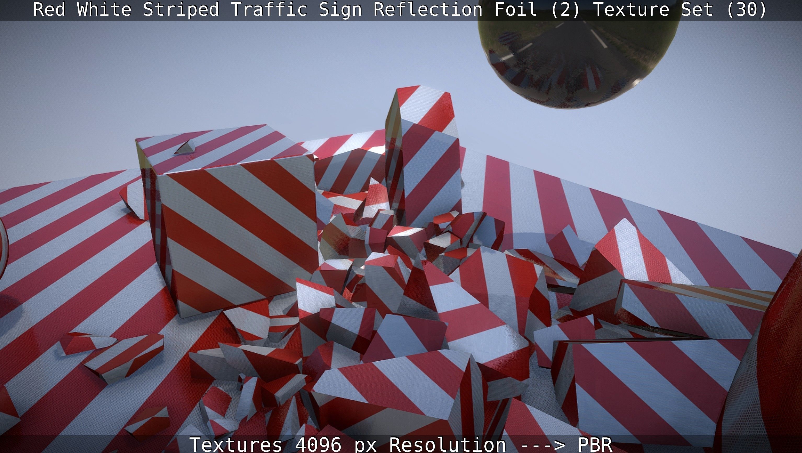 Traffic Reflection Foil 2 Texture Set 30  Low-poly 3D model_86
