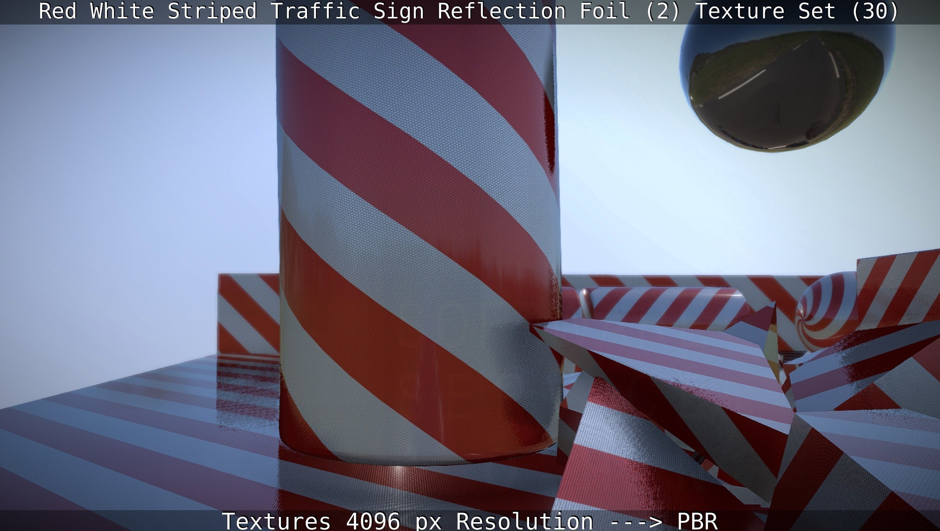 Traffic Reflection Foil 2 Texture Set 30  Low-poly 3D model_108