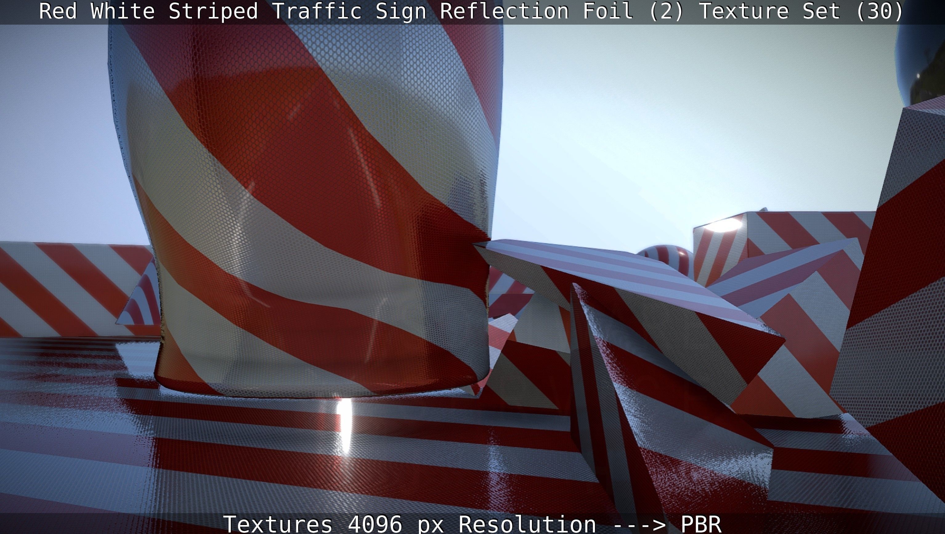 Traffic Reflection Foil 2 Texture Set 30  Low-poly 3D model_32