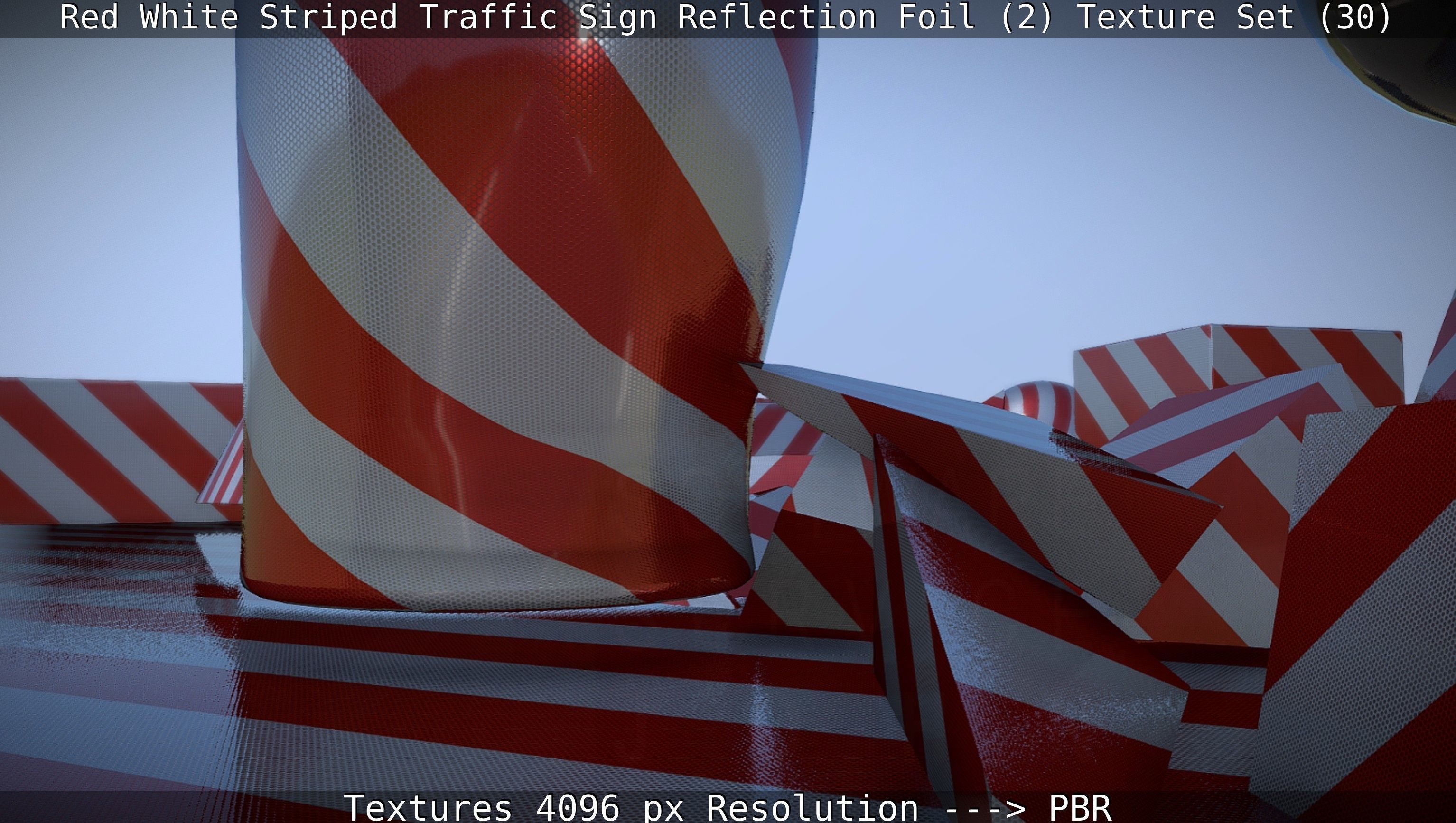 Traffic Reflection Foil 2 Texture Set 30  Low-poly 3D model_40