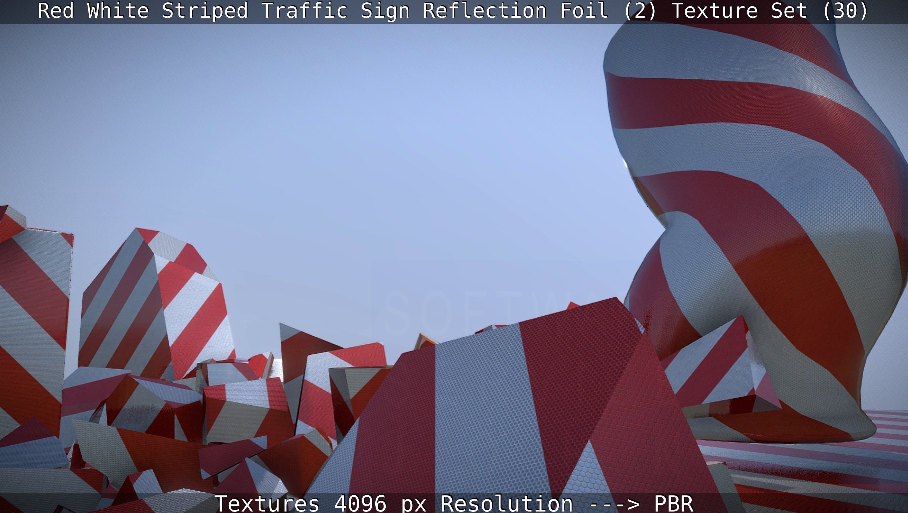 Traffic Reflection Foil 2 Texture Set 30  Low-poly 3D model_128