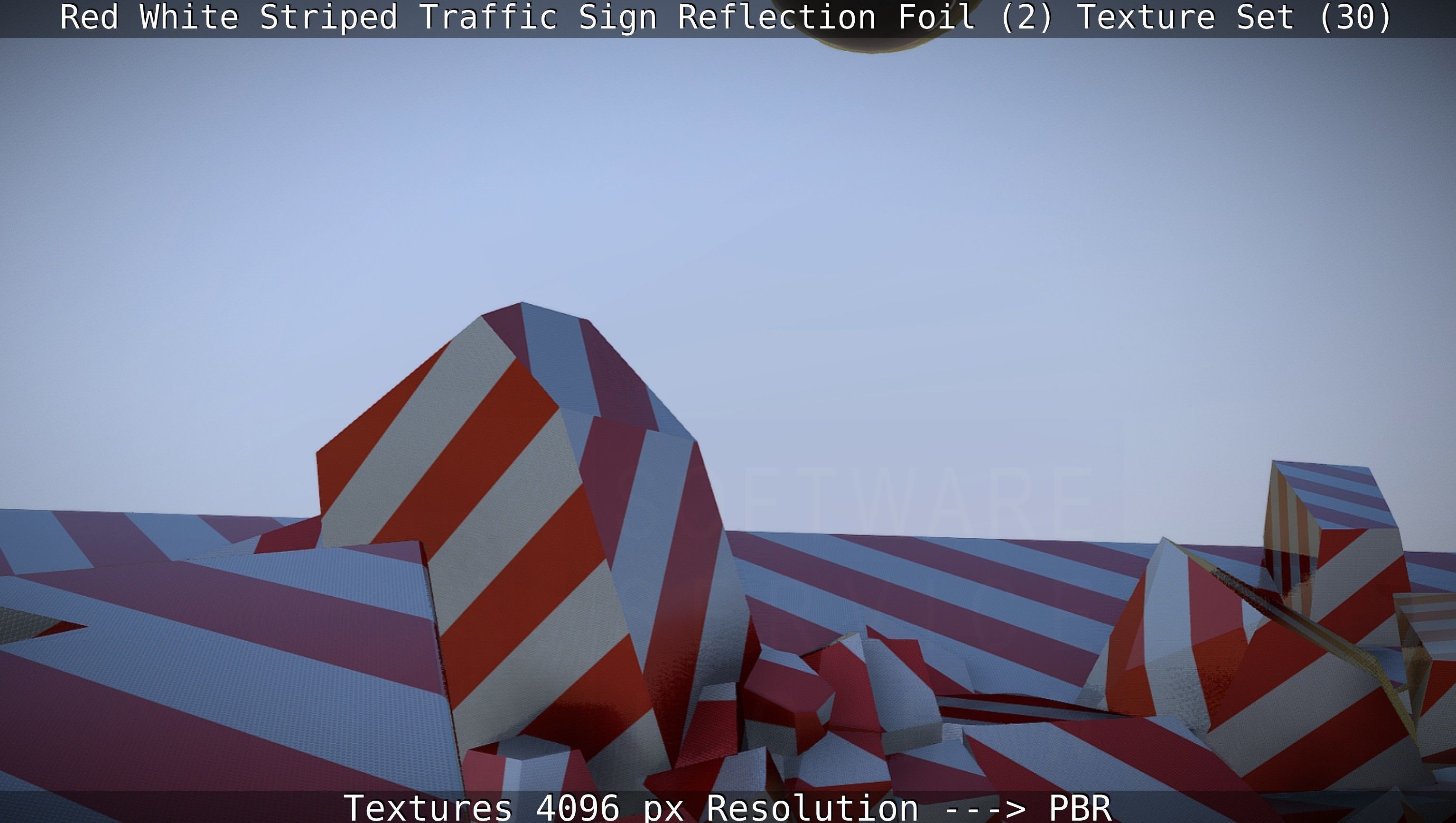 Traffic Reflection Foil 2 Texture Set 30  Low-poly 3D model_140