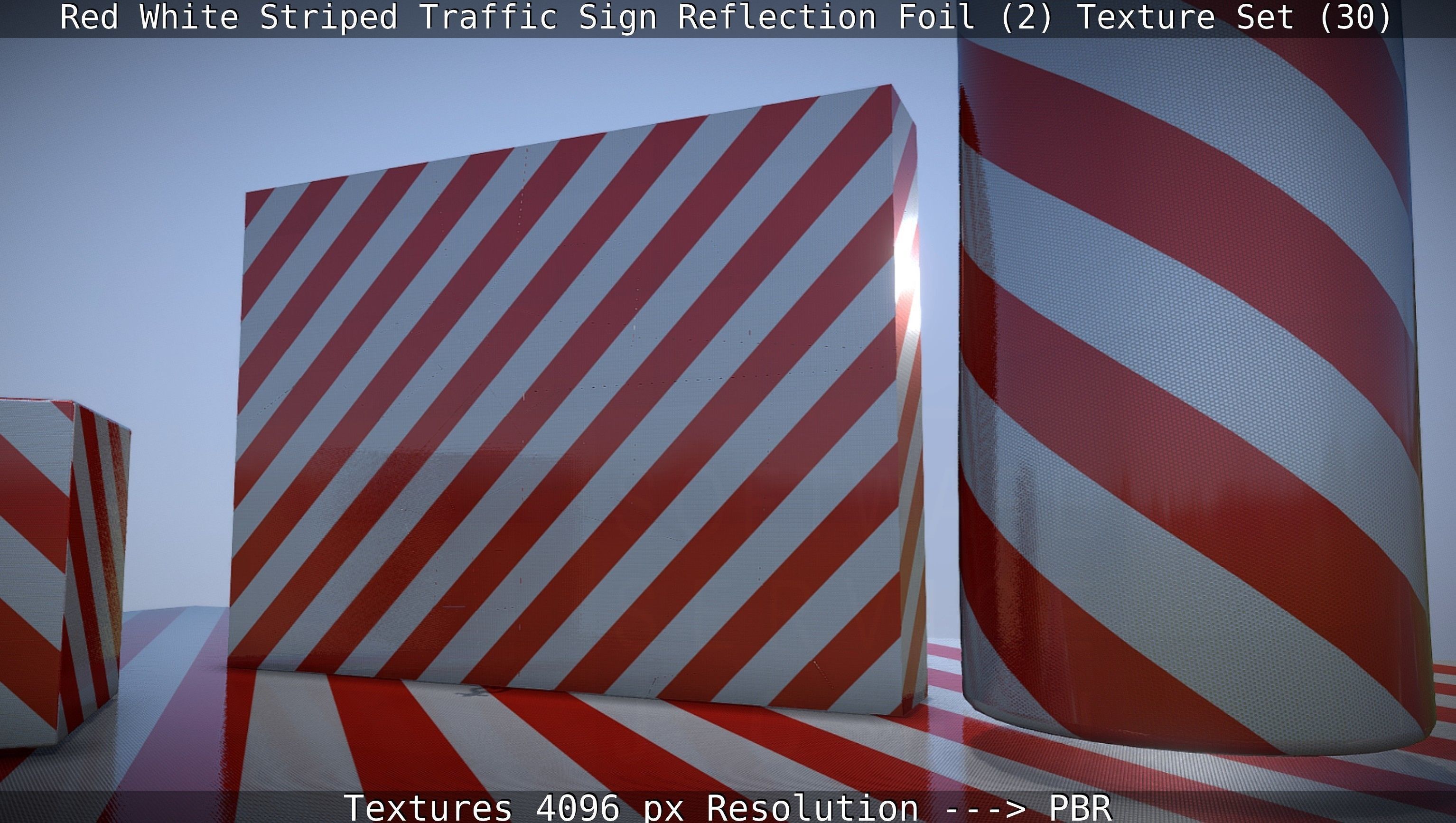 Traffic Reflection Foil 2 Texture Set 30  Low-poly 3D model_80
