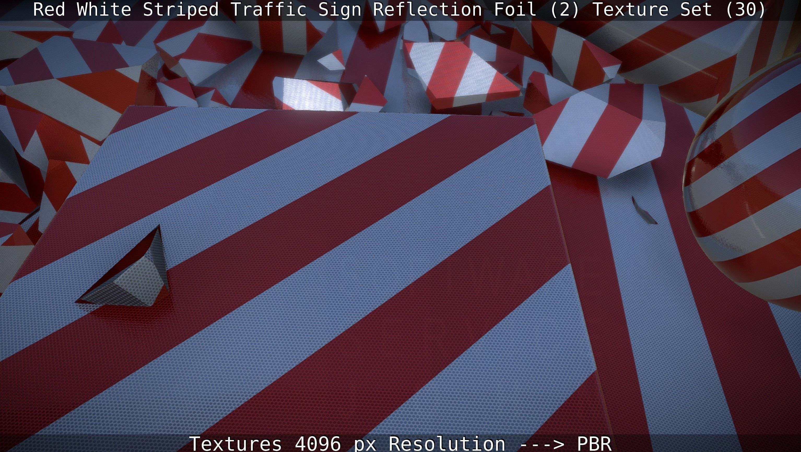 Traffic Reflection Foil 2 Texture Set 30  Low-poly 3D model_88