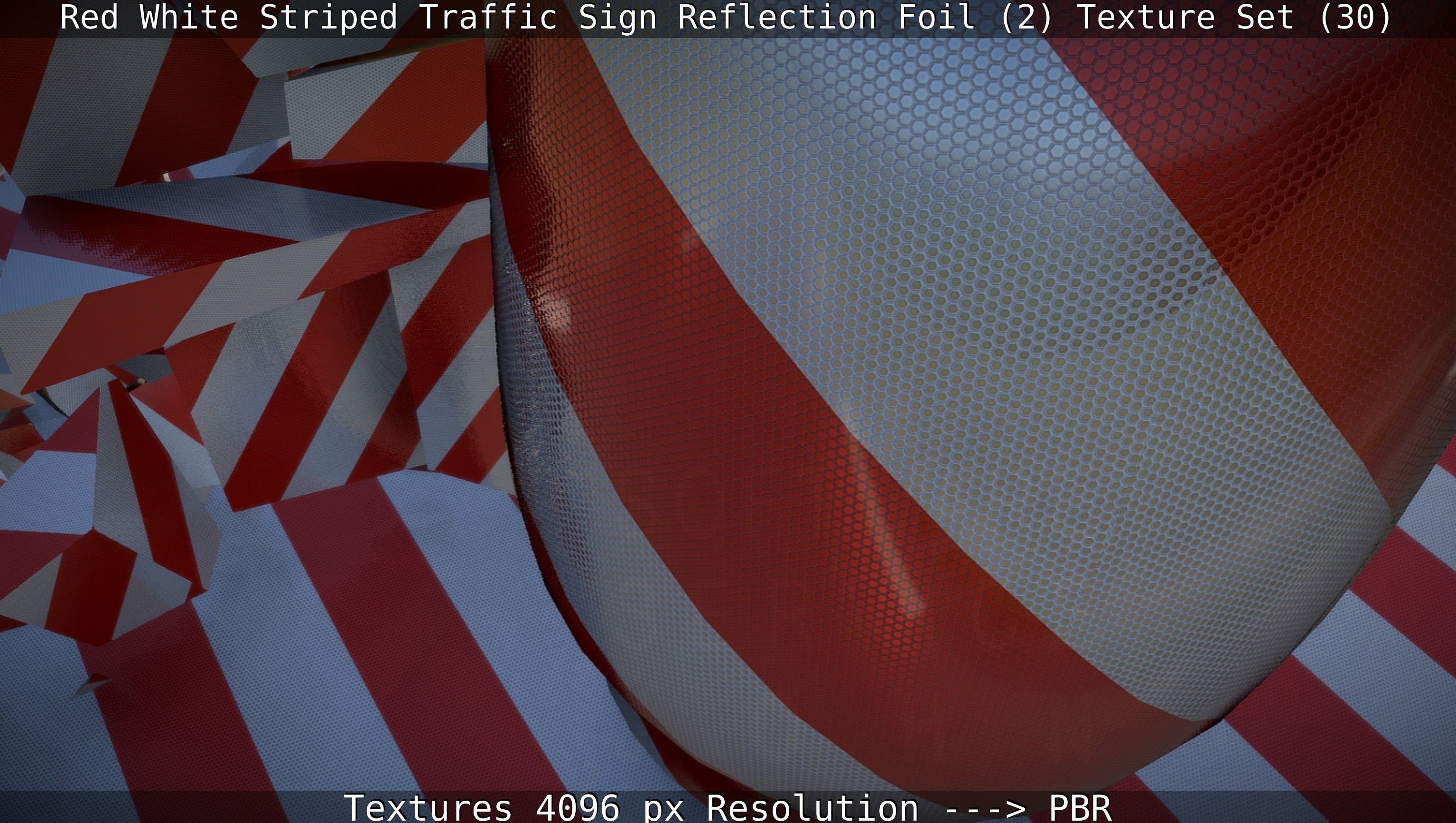 Traffic Reflection Foil 2 Texture Set 30  Low-poly 3D model_52