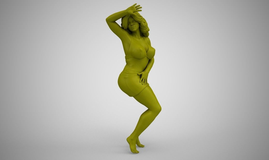 Dancing Woman 3D print model_9