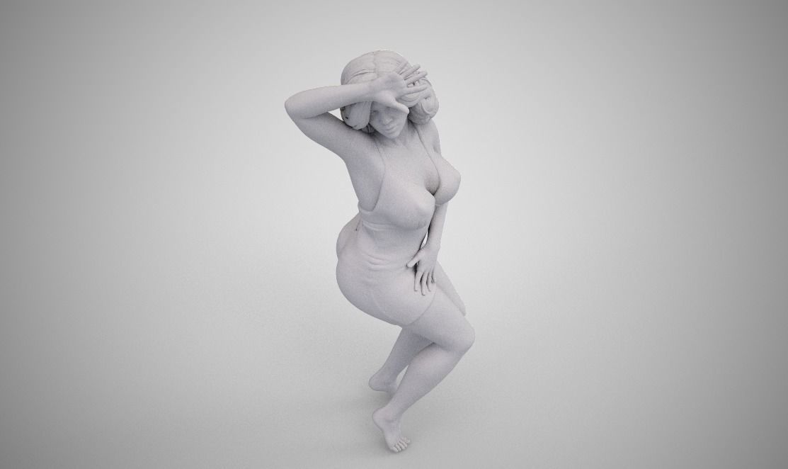Dancing Woman 3D print model_4