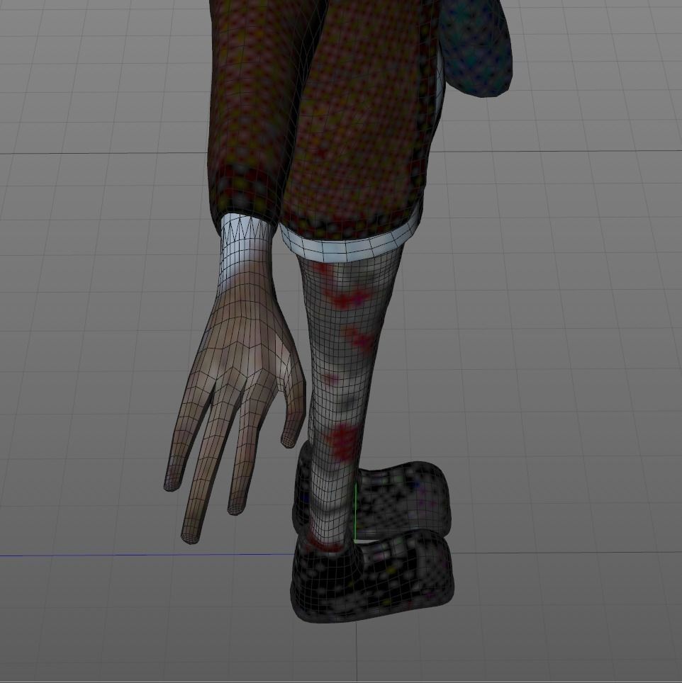 Snowman  Low-poly 3D model_8