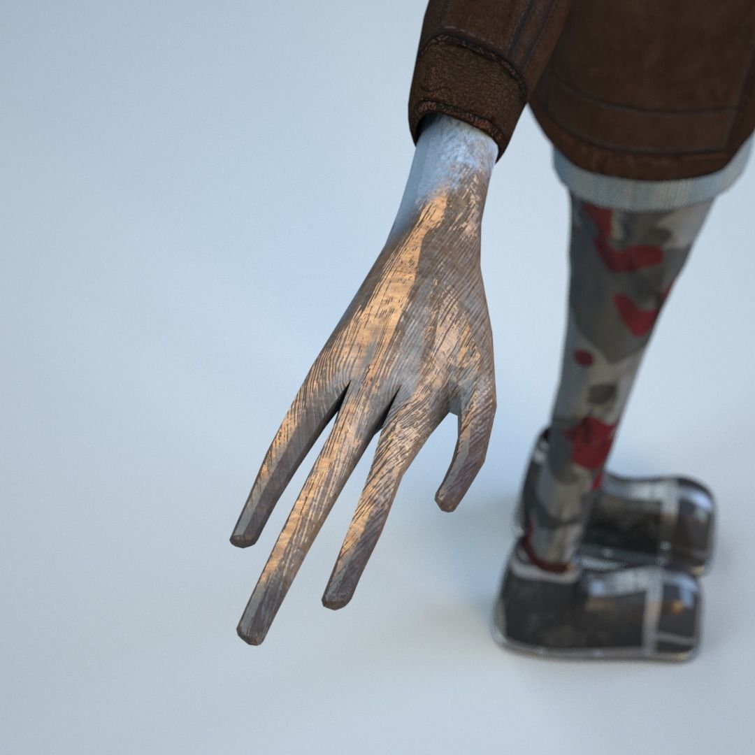 Snowman  Low-poly 3D model_11