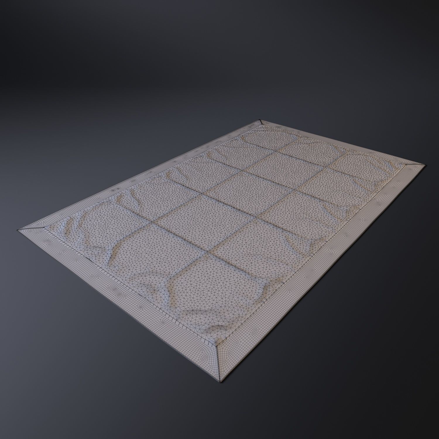 Hemase Carpet - No Hair and Fur - Just Displacement Low-poly 3D model_5