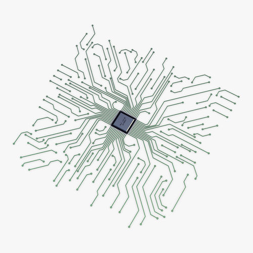 Electronic circuit v 3 3D model